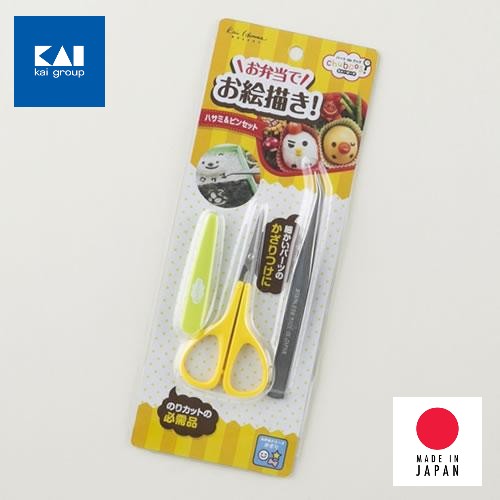🔥🔥【日本製《貝印》可愛卡通便當造型剪刀及不鏽鋼夾子套裝】