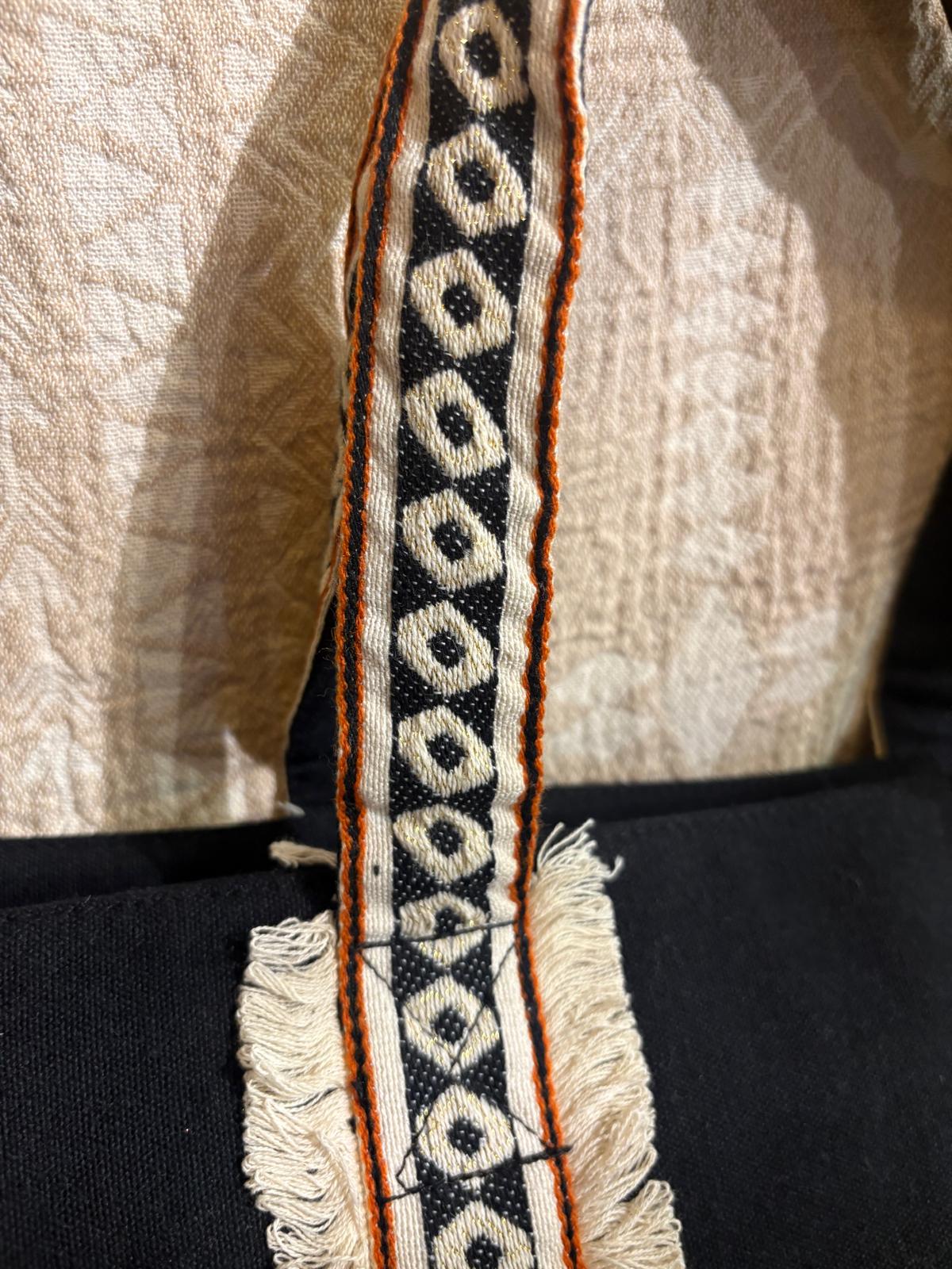 印度製造 - 黑色民族風蘇蘇刺繡袋