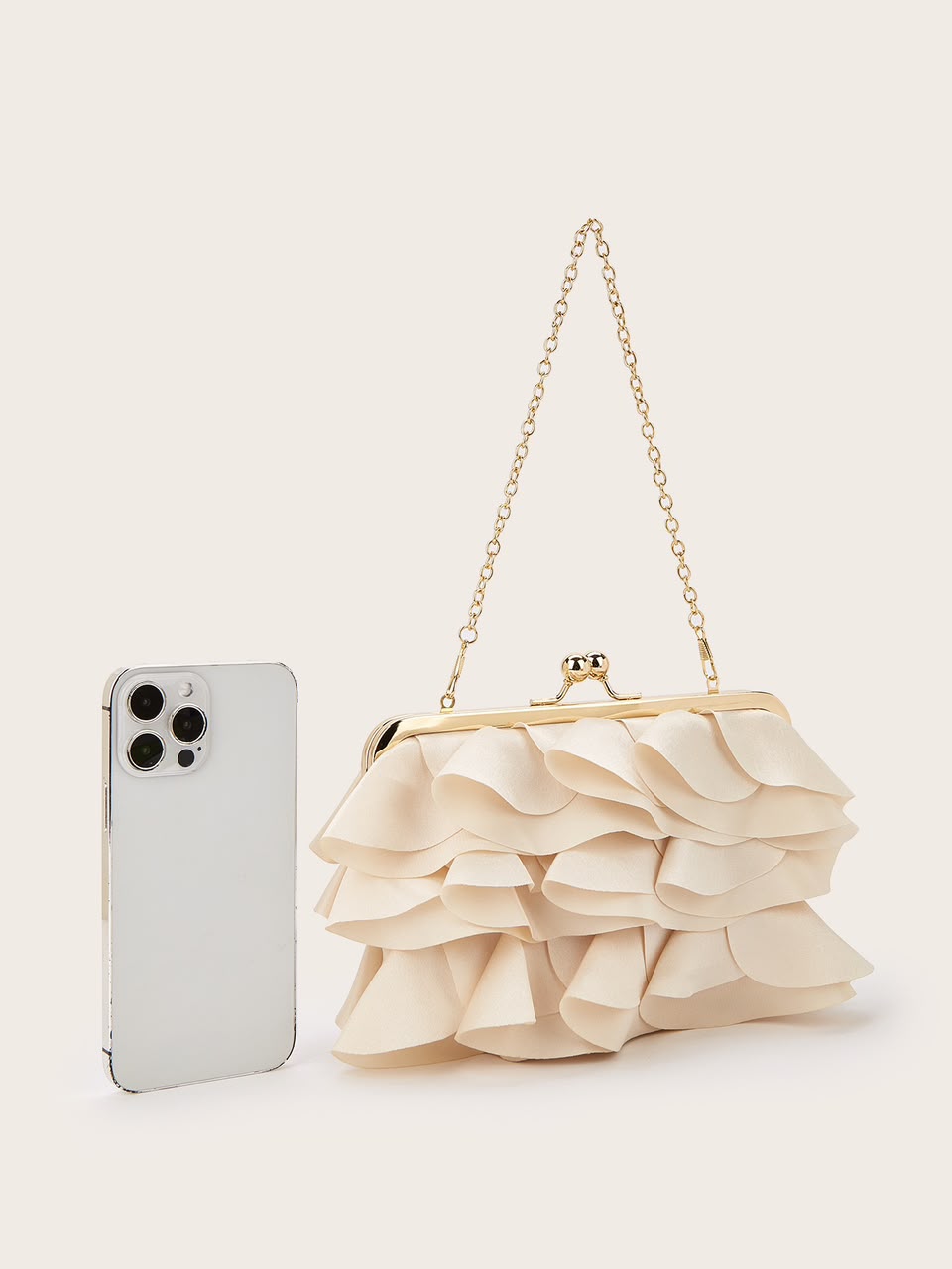 6368 Roselle Ruffle Clutch Bag