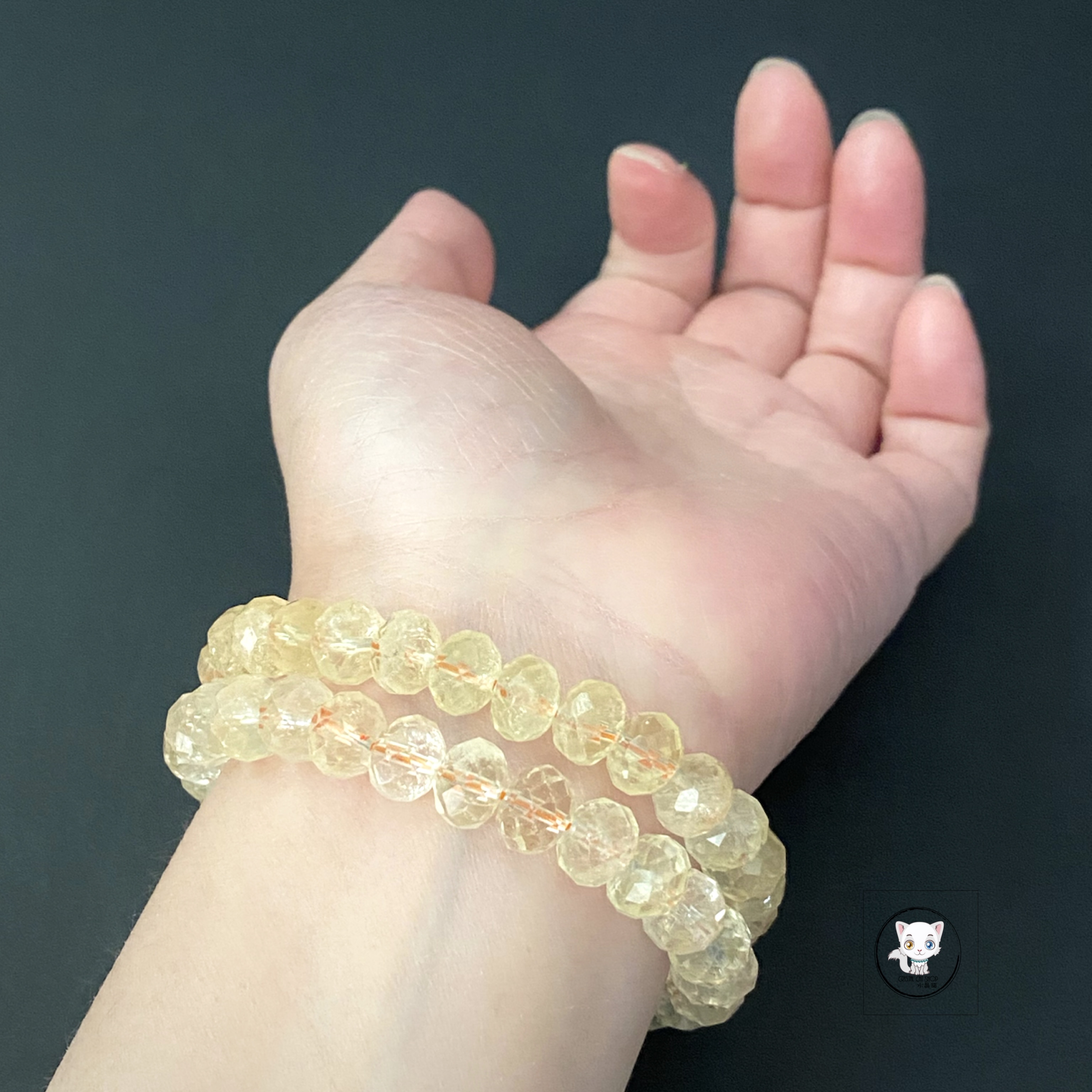 黃水晶切面手鏈 9mm