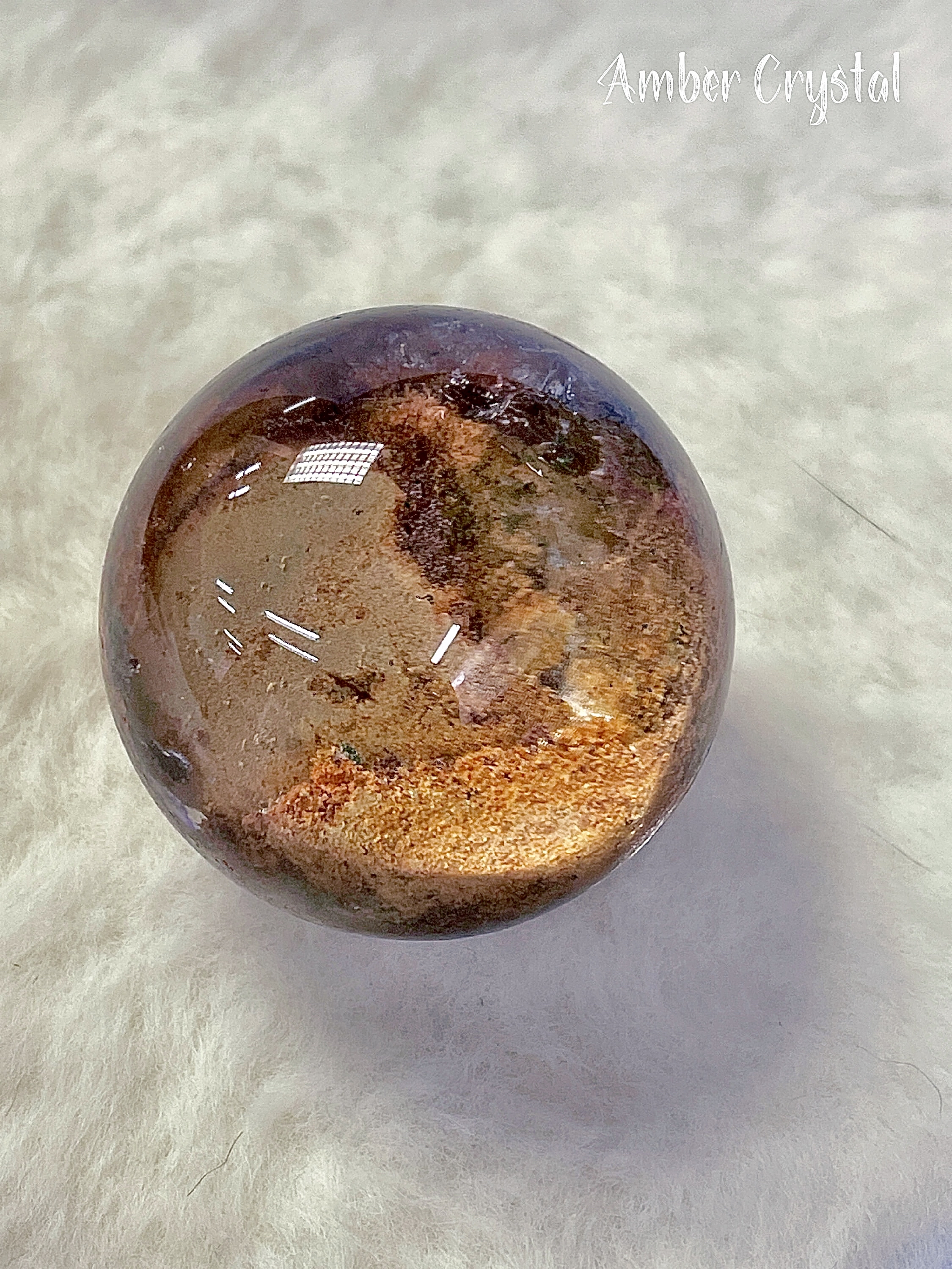 黃紅幽靈白膠花彩虹水晶球