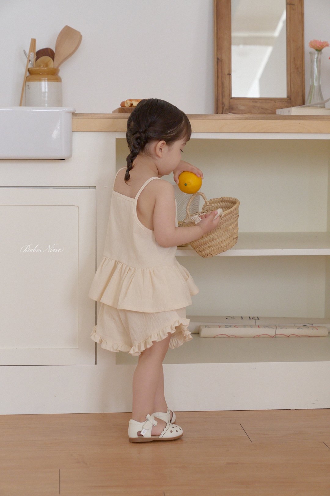 ☀️預訂 韓國直送☀️🇰🇷Bebenine兩色荷葉邊下擺吊帶上下套裝