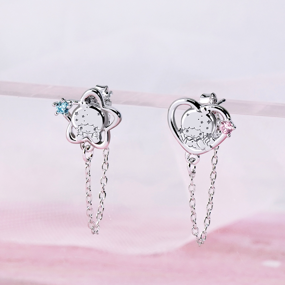 📦訂購 台灣限定 STORY 故事銀飾 X 三麗鷗 Sanrio Little Twin Stars 50th星舞系列 雙子星晶鑽純銀耳環