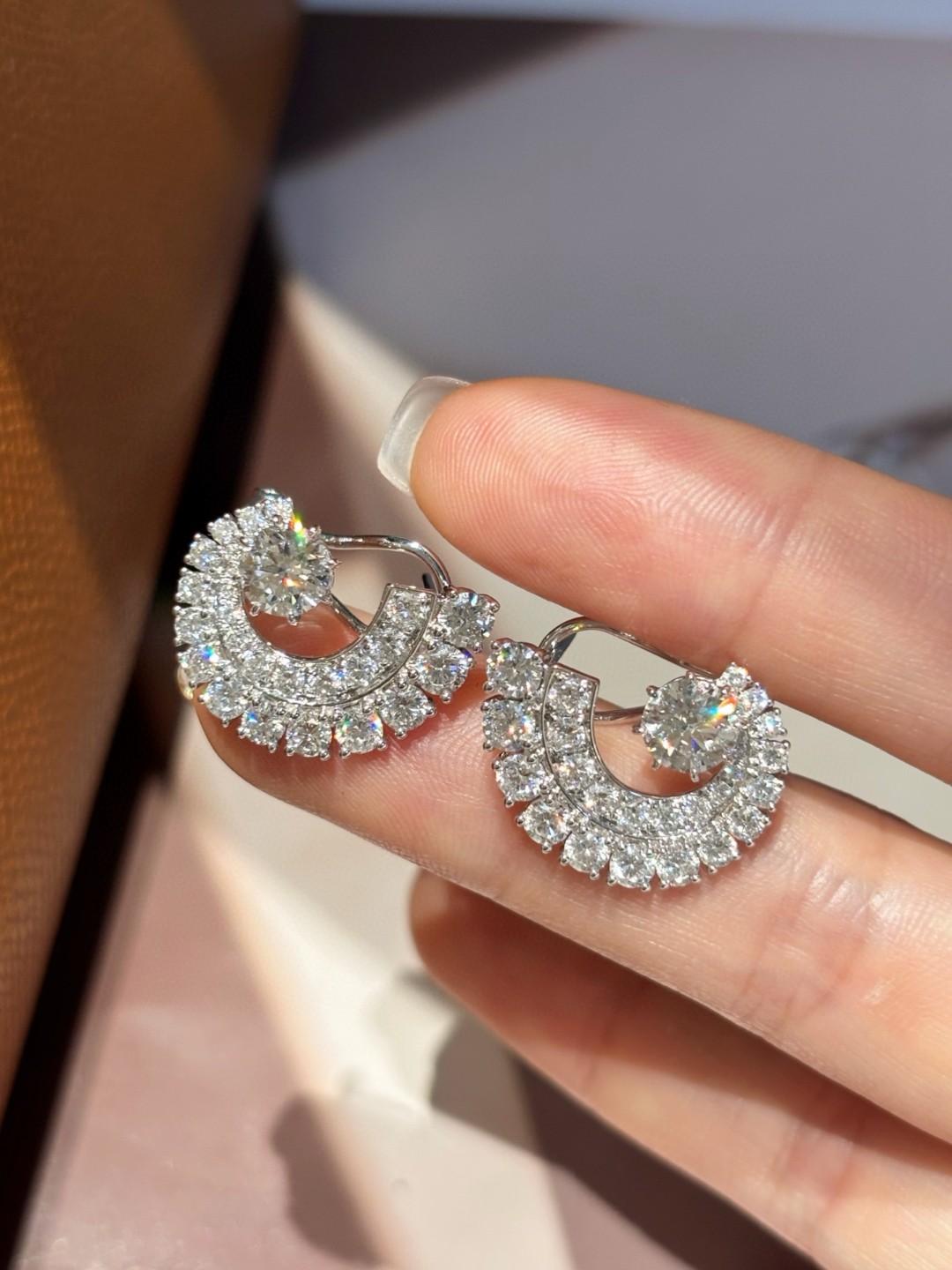 18K Lab Diamond Earrings 