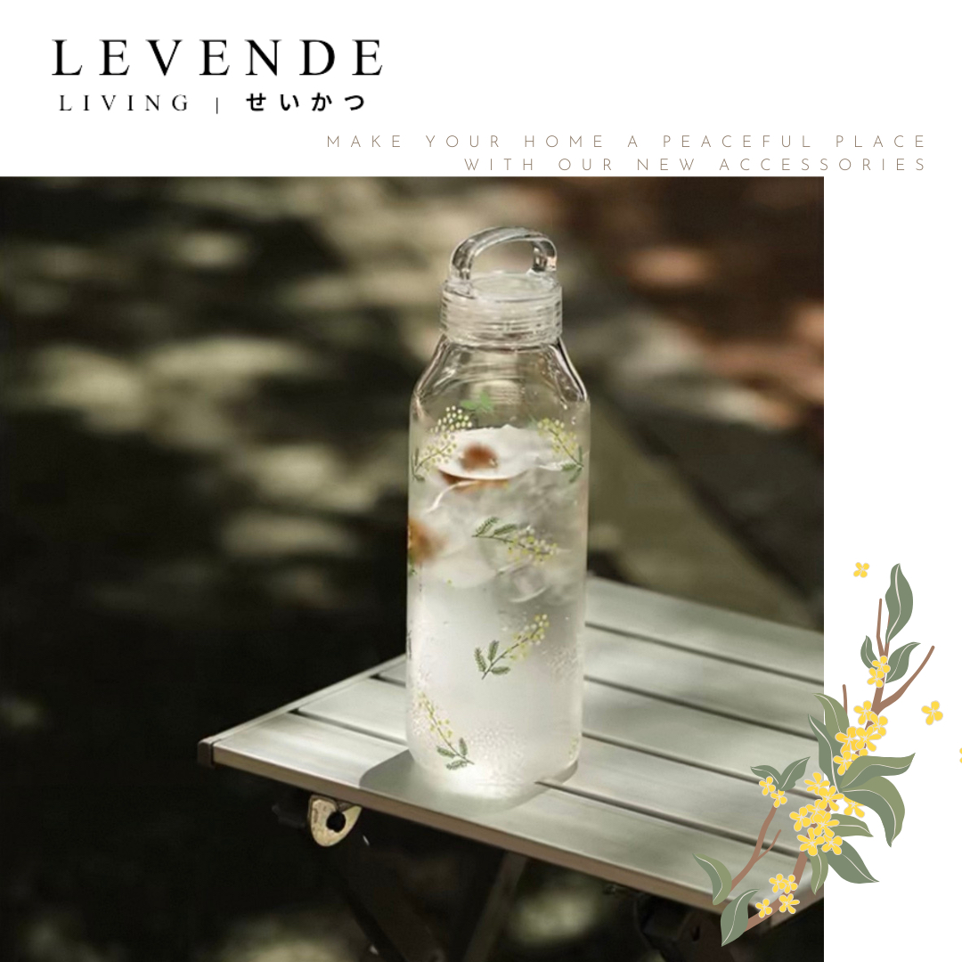 Levende 含羞草高硼硅耐熱手提玻璃瓶