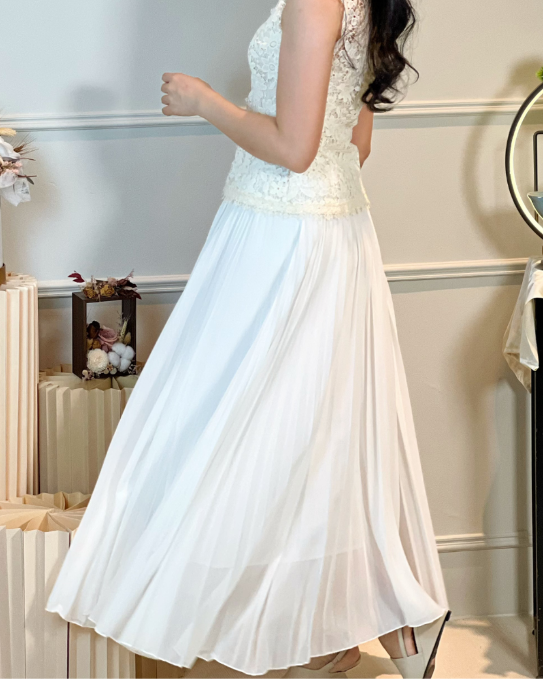 5104 Quintina Pleated A Line Skirt 