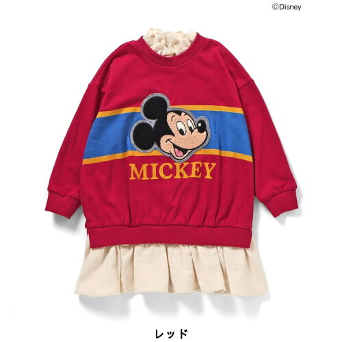 🆕【⭐訂購⭐】 🌀#Mickey / #Minnie 假2件疊層 刺繡貼片 衛衣連身裙［2款選］🌀[ELJA-0019][261102]
