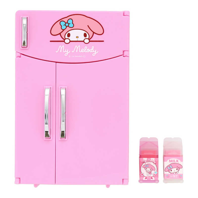 My Melody 雪櫃造型潤唇膏收納盒連兩支潤唇膏