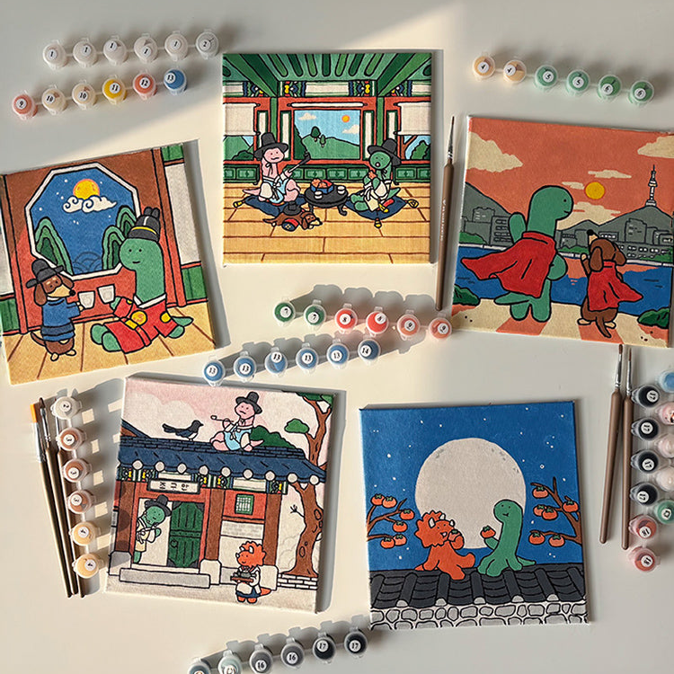 [JOGUMAN STUDIO] WELCOME TO KOREA DRAWING SET 數字畫