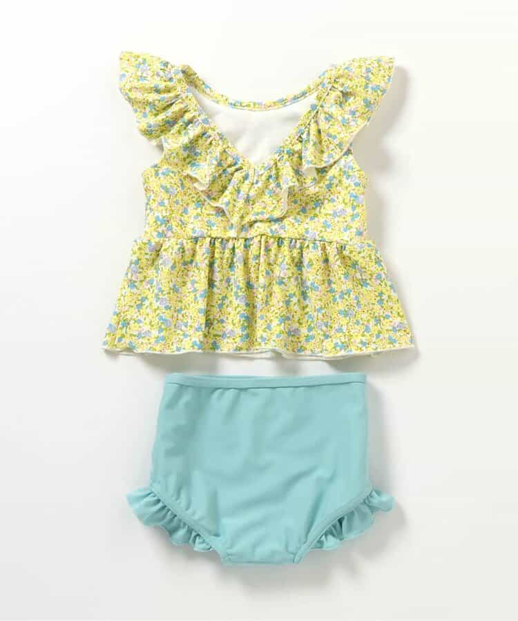 🇯🇵預訂 日本直送🇯🇵Apres les cours六色圖案印花荷葉邊後背V領分體泳衣