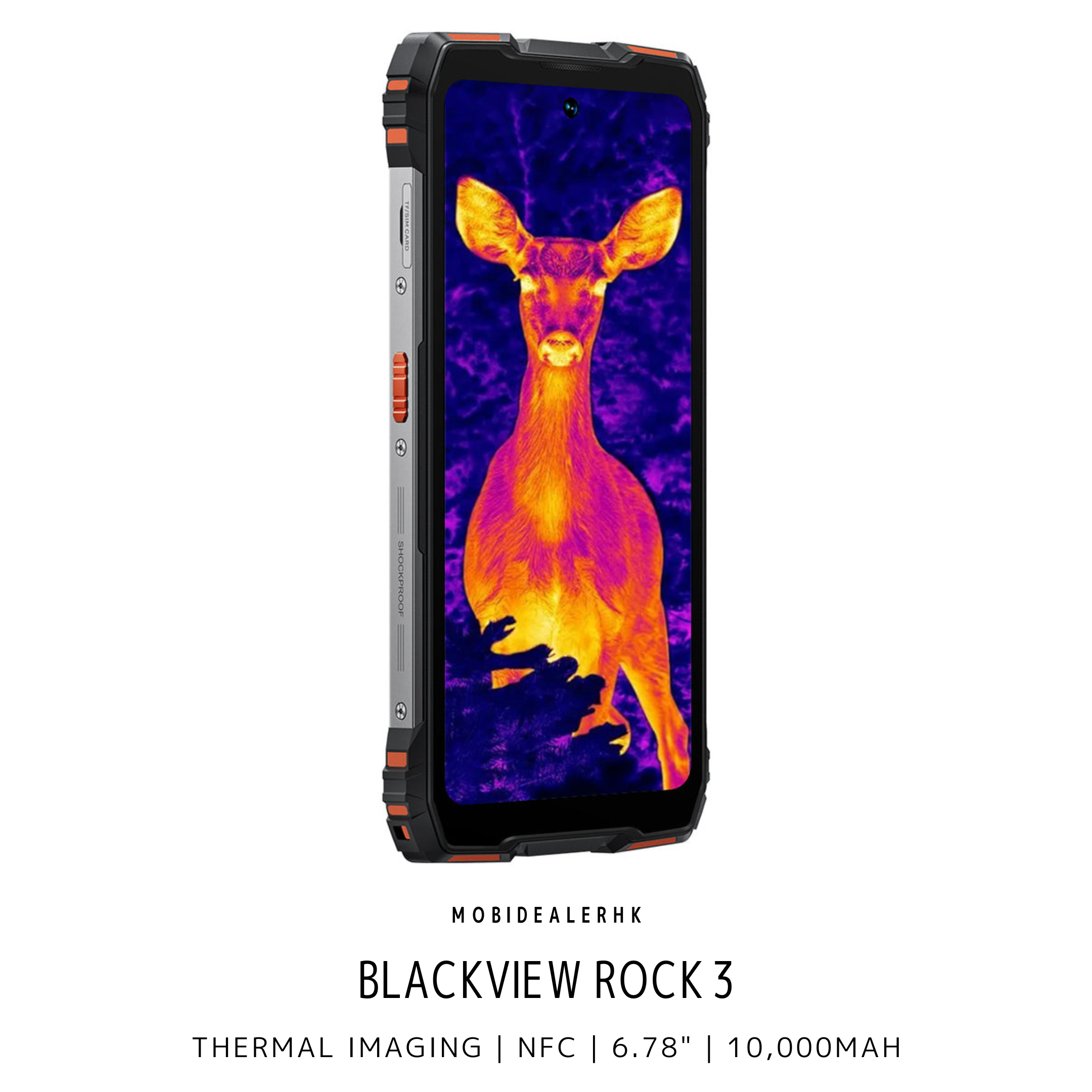 Blackview Rock 3 | 4G | 三防手機 | 熱感 | 露營燈 | NFC | 6.78" | 10,000mAh