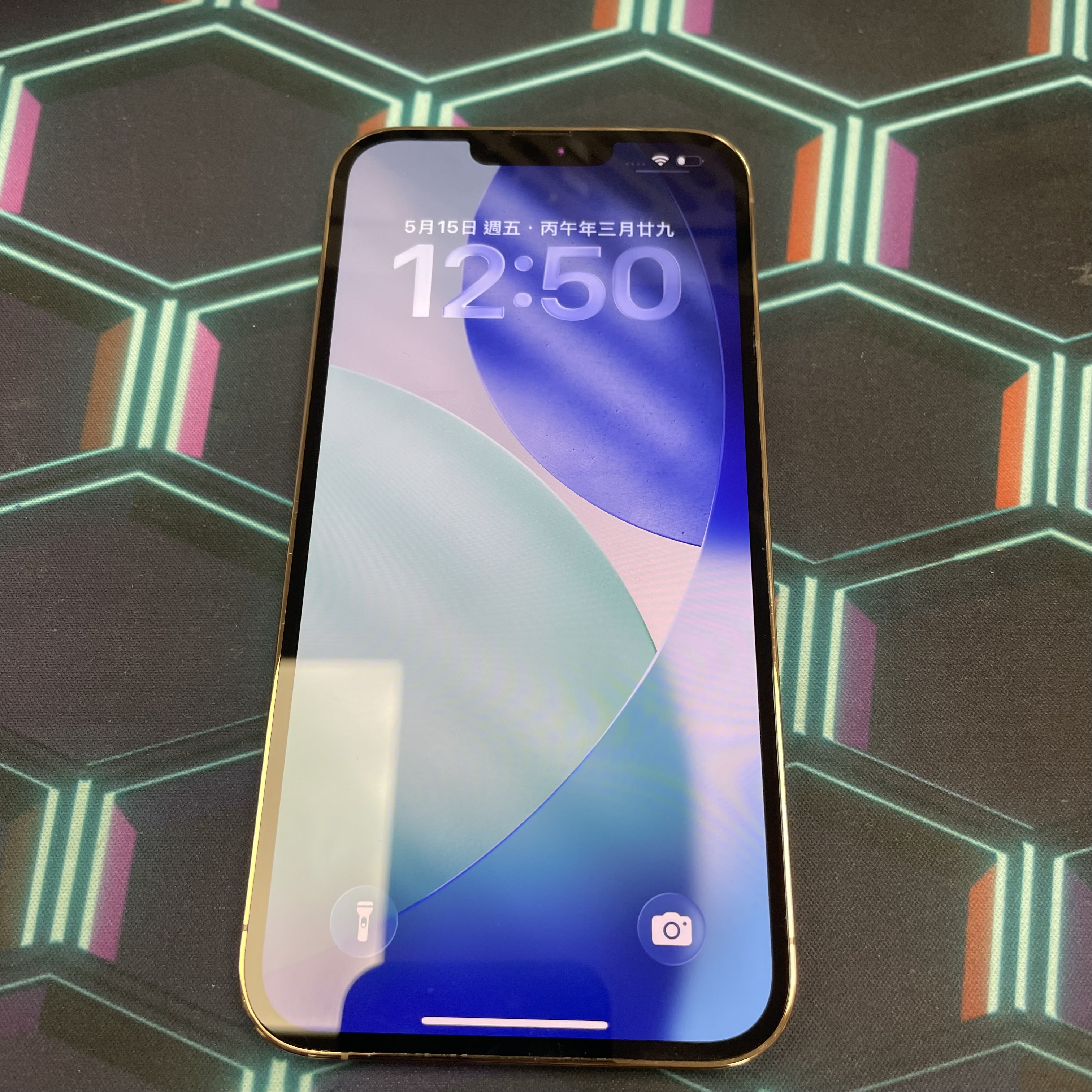 *6538 13 Pro max 完美機 256GB 電79 金色 gold