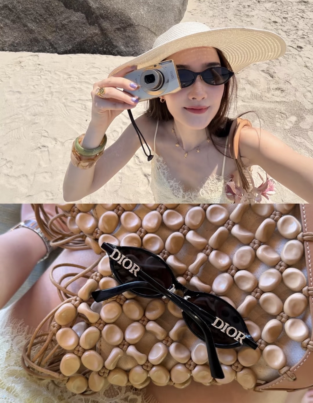 限時優惠✨新款🆕現貨🍒 Dior 閃石logo 橢圓太陽眼鏡