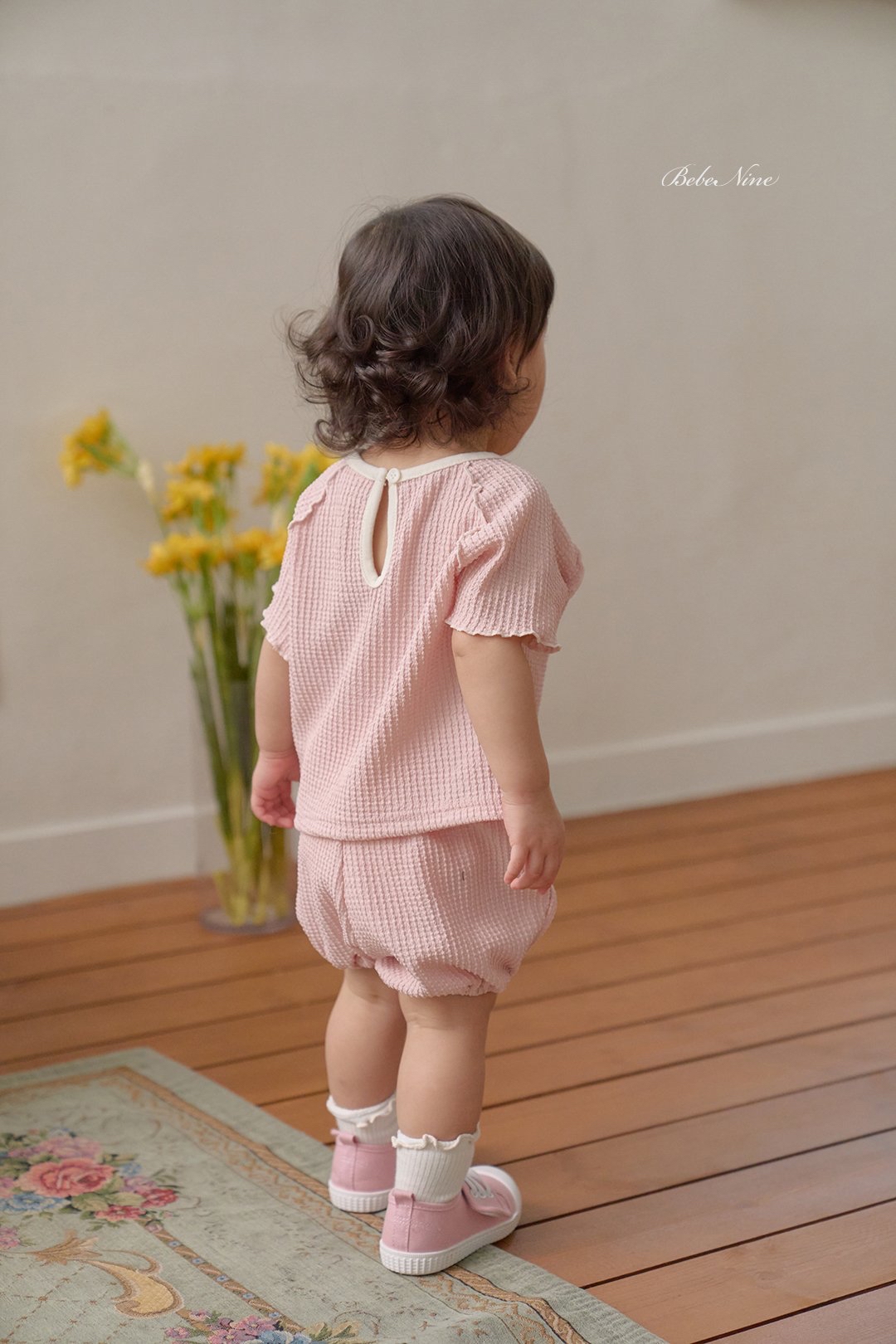 ☀️預訂 韓國直送☀️🇰🇷Bebenine三色休閑風皺褶短袖上衣短褲套裝