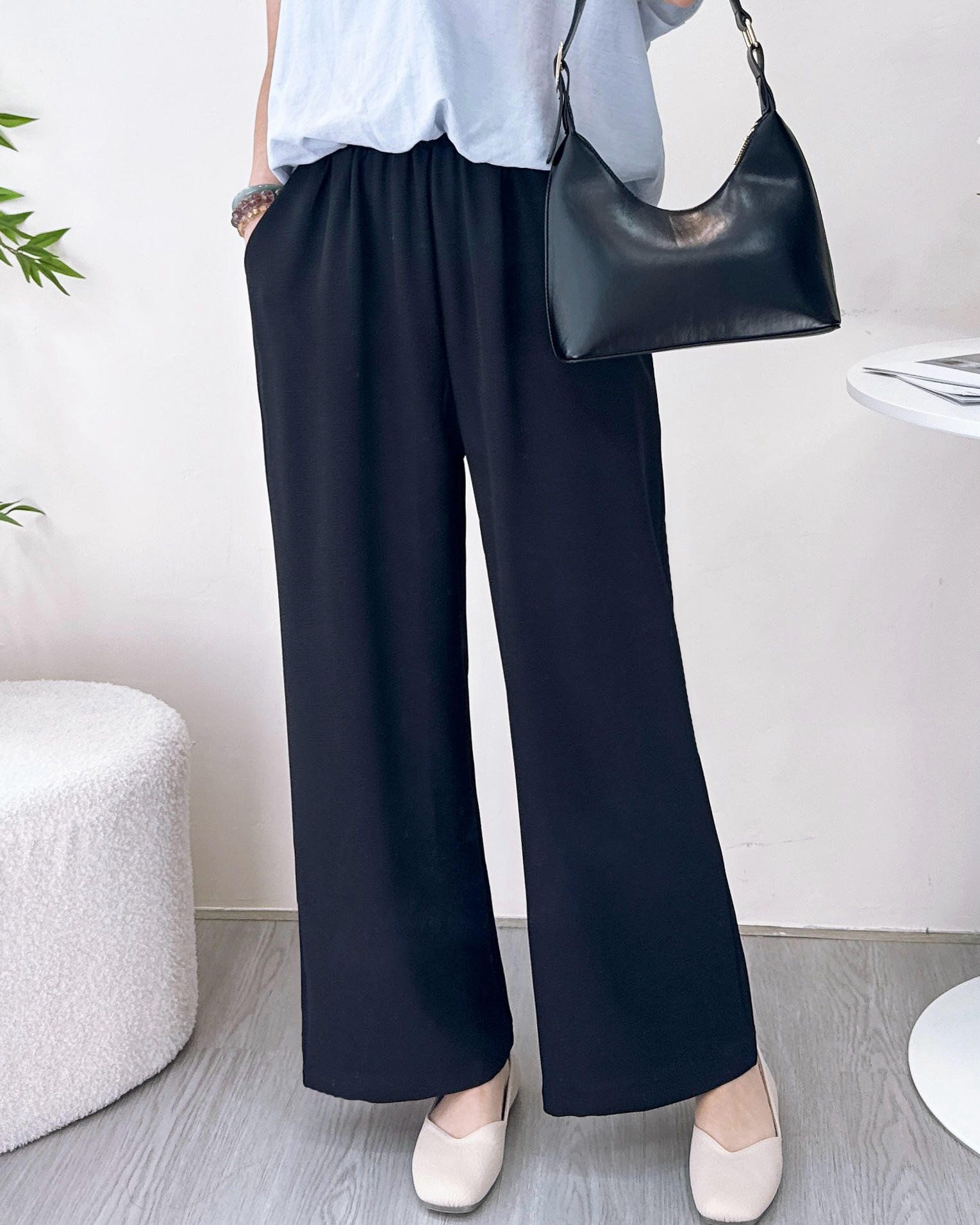 超垂感磨砂雪紡西褲 3色