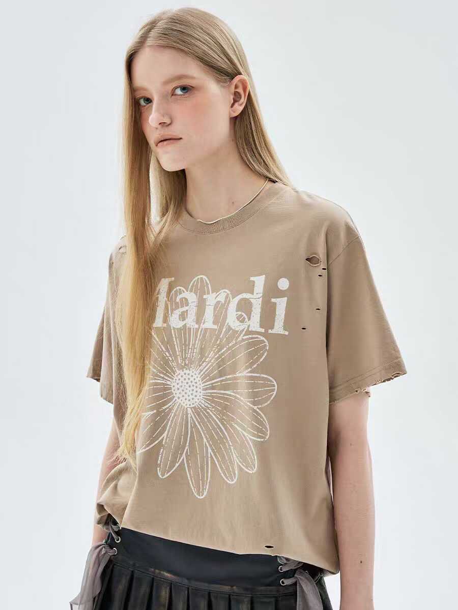 預訂 MARDI 新款破洞短袖Tee [貨號26C012]