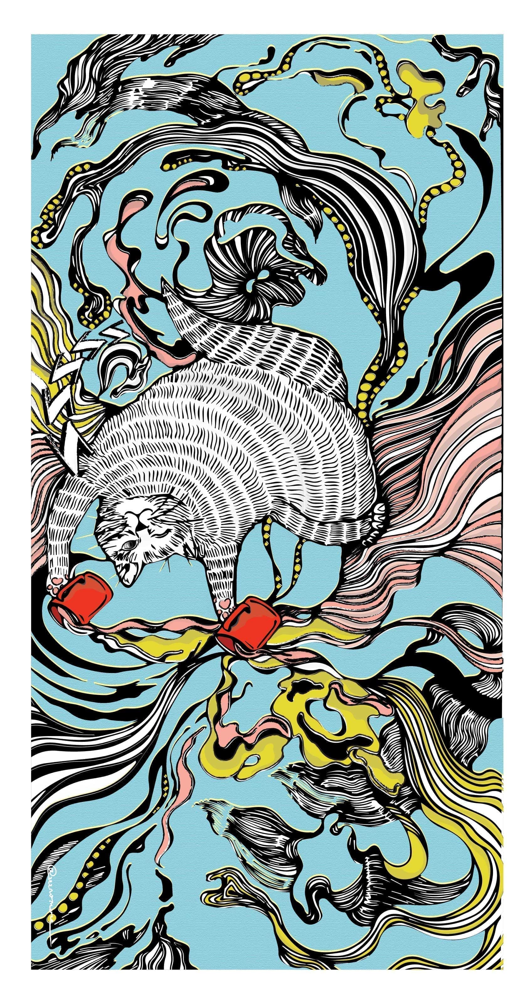 ZZZ NO MORE ART PRINT Lets groove tonight 25.5 x 50 cm