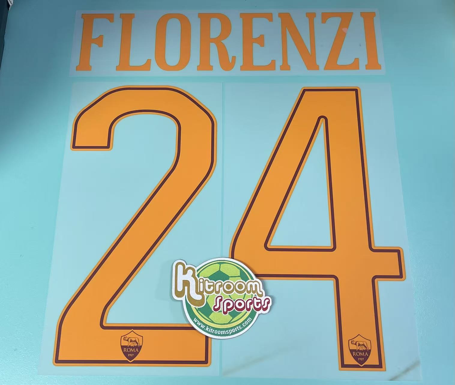 2016-17 Roma Home Nameset #24 FLORENZI