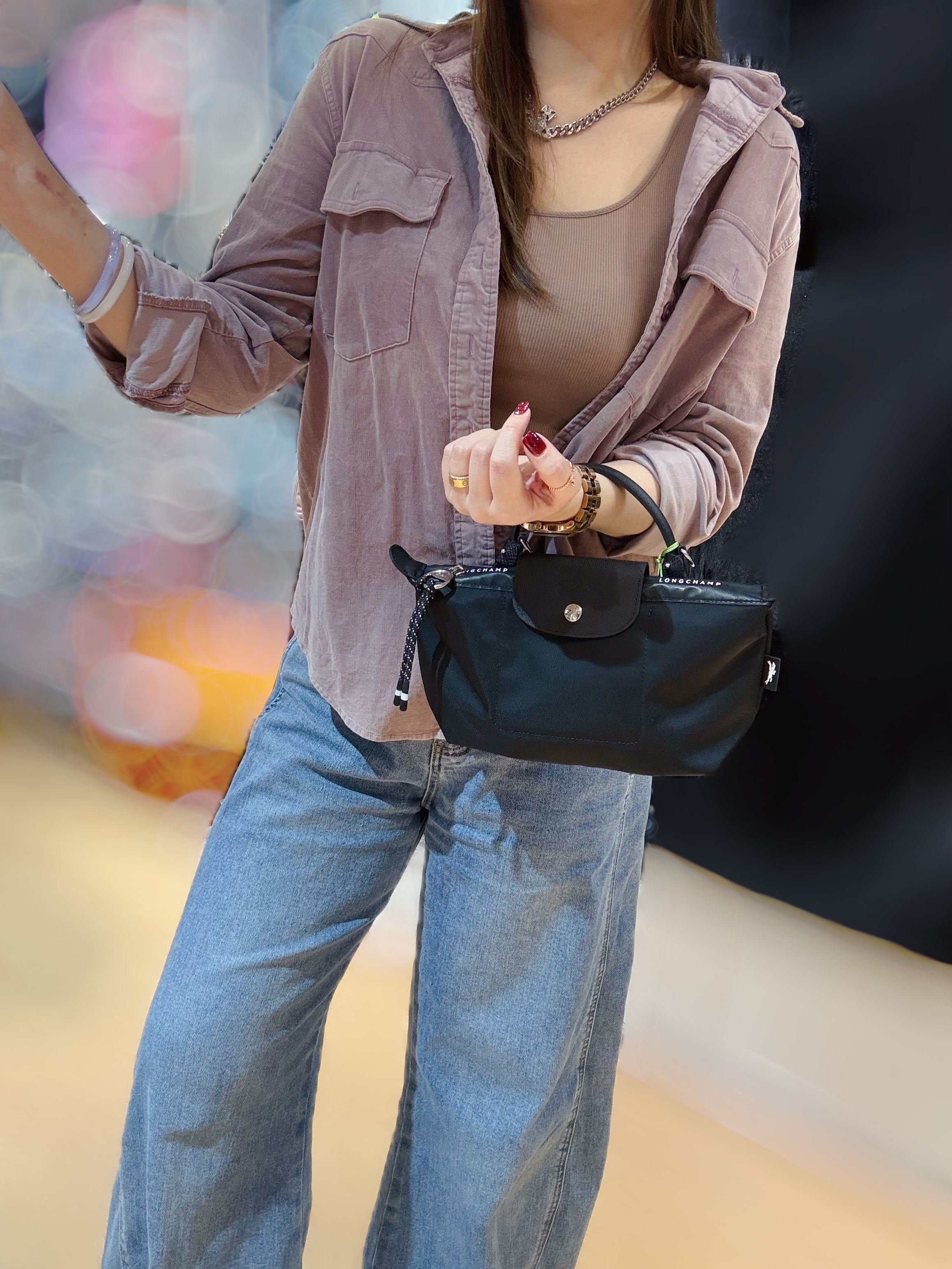 Longchamp energy pouch blk