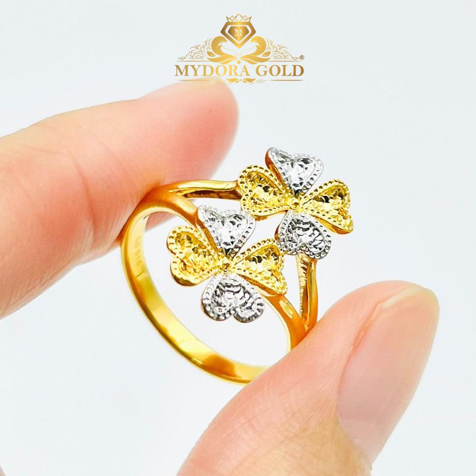 MYDORA Cincin Twin Lucky Four In Love (5G) l EMAS 916/22K