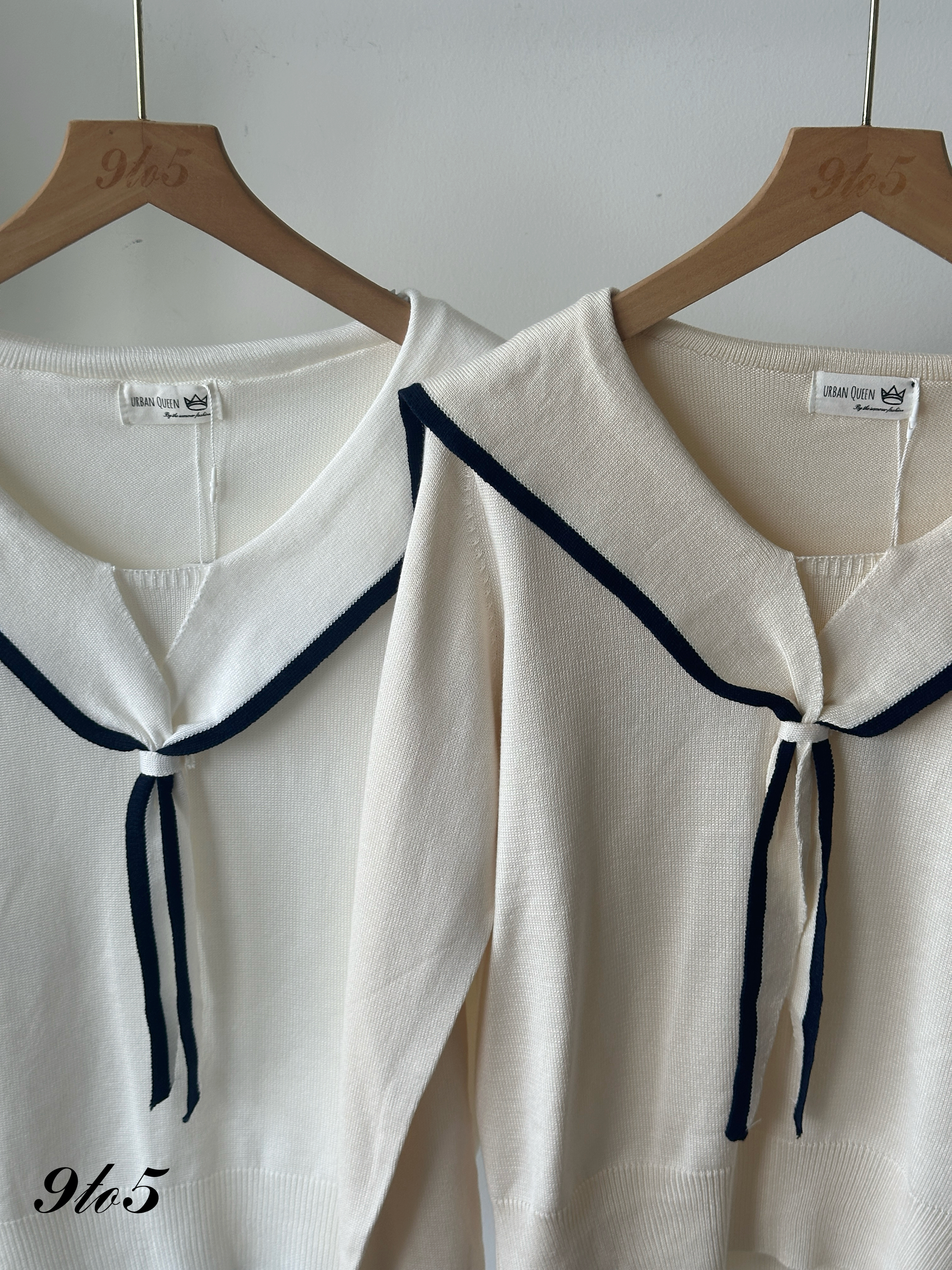 T4164 Sailor Collar Knit Top - 4 Colors 