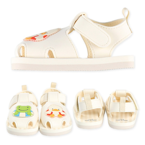 🇯🇵預訂 日本直送🇯🇵青蛙鴨子圖案米白色EVA涼鞋