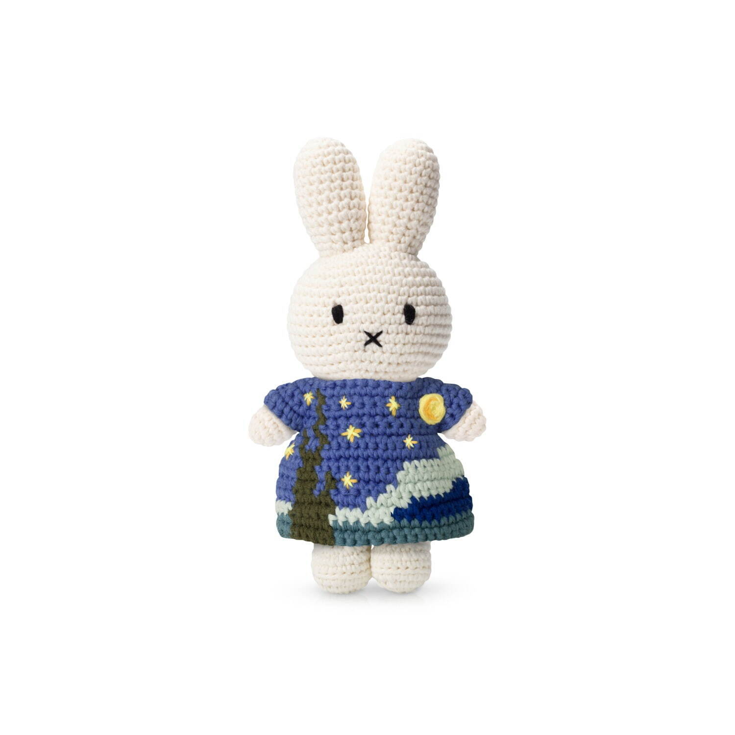 Miffy 梵谷名畫《星月夜》洋裝限定 鉤針毛絨公仔