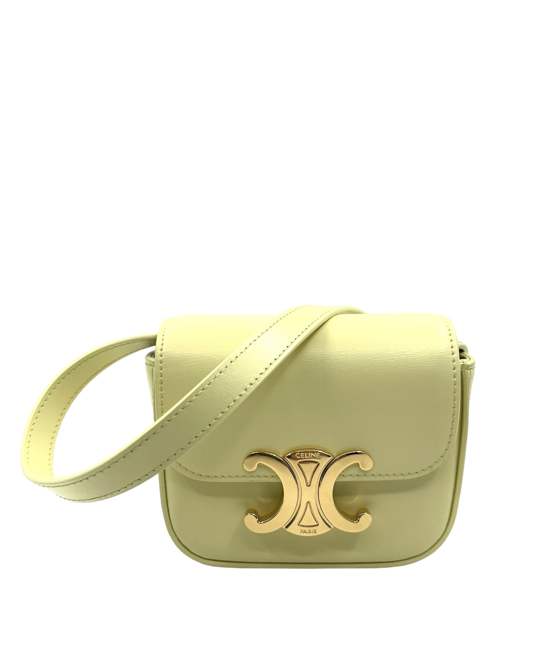 Pre-owned Celine Yellow Triomphe Crossbody bag