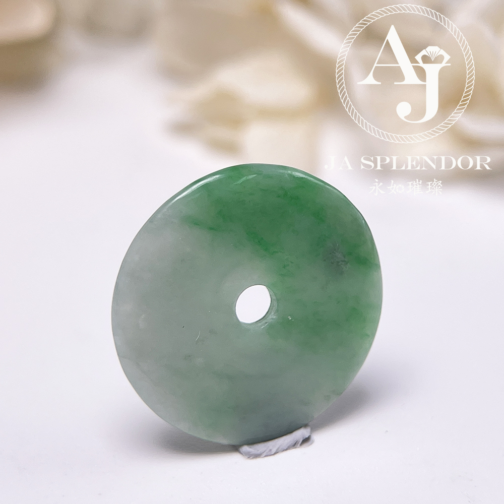JN-3125 天然翡翠A玉 果綠平安扣