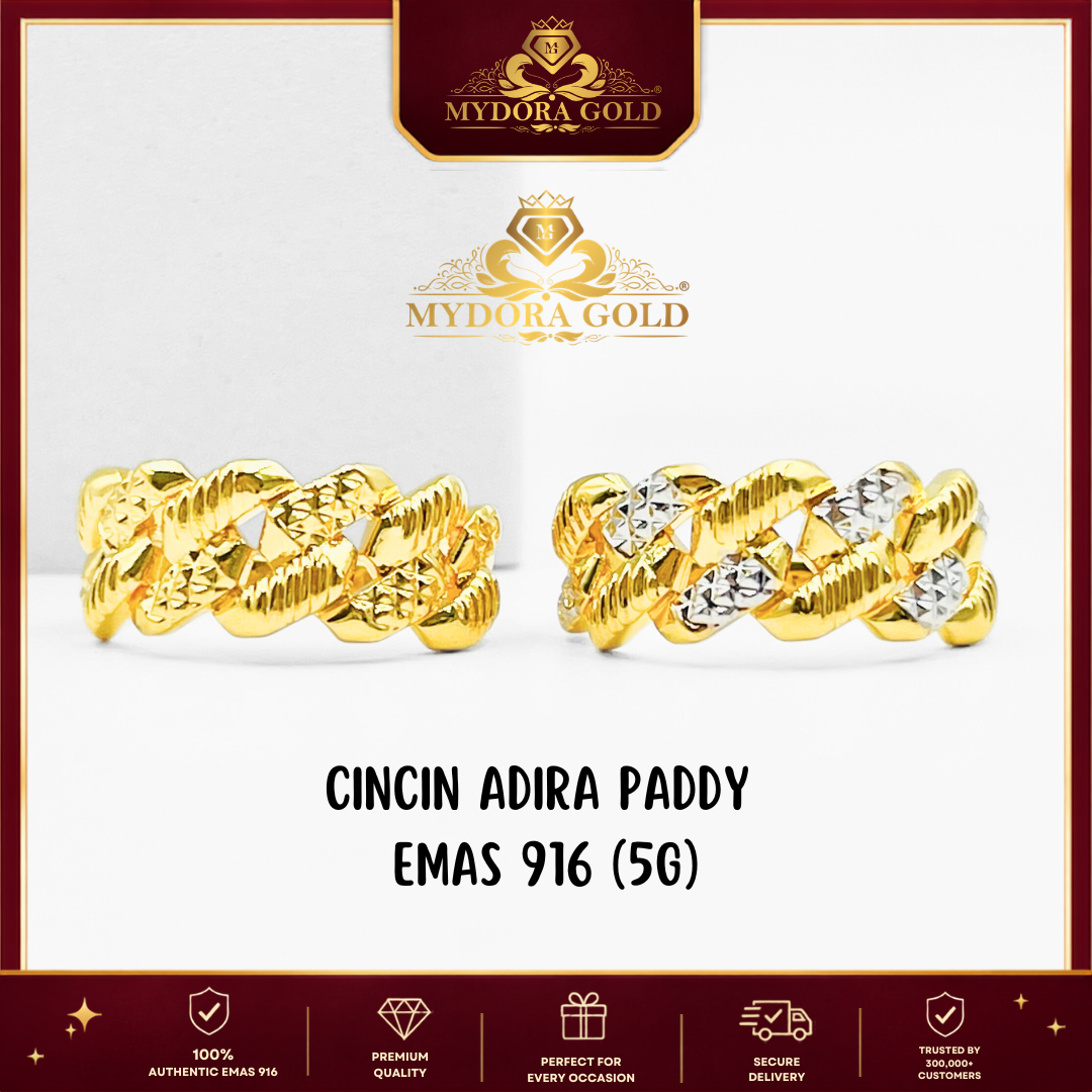 MYDORA Cincin Adira Paddy (5G) l EMAS 916/ 22K