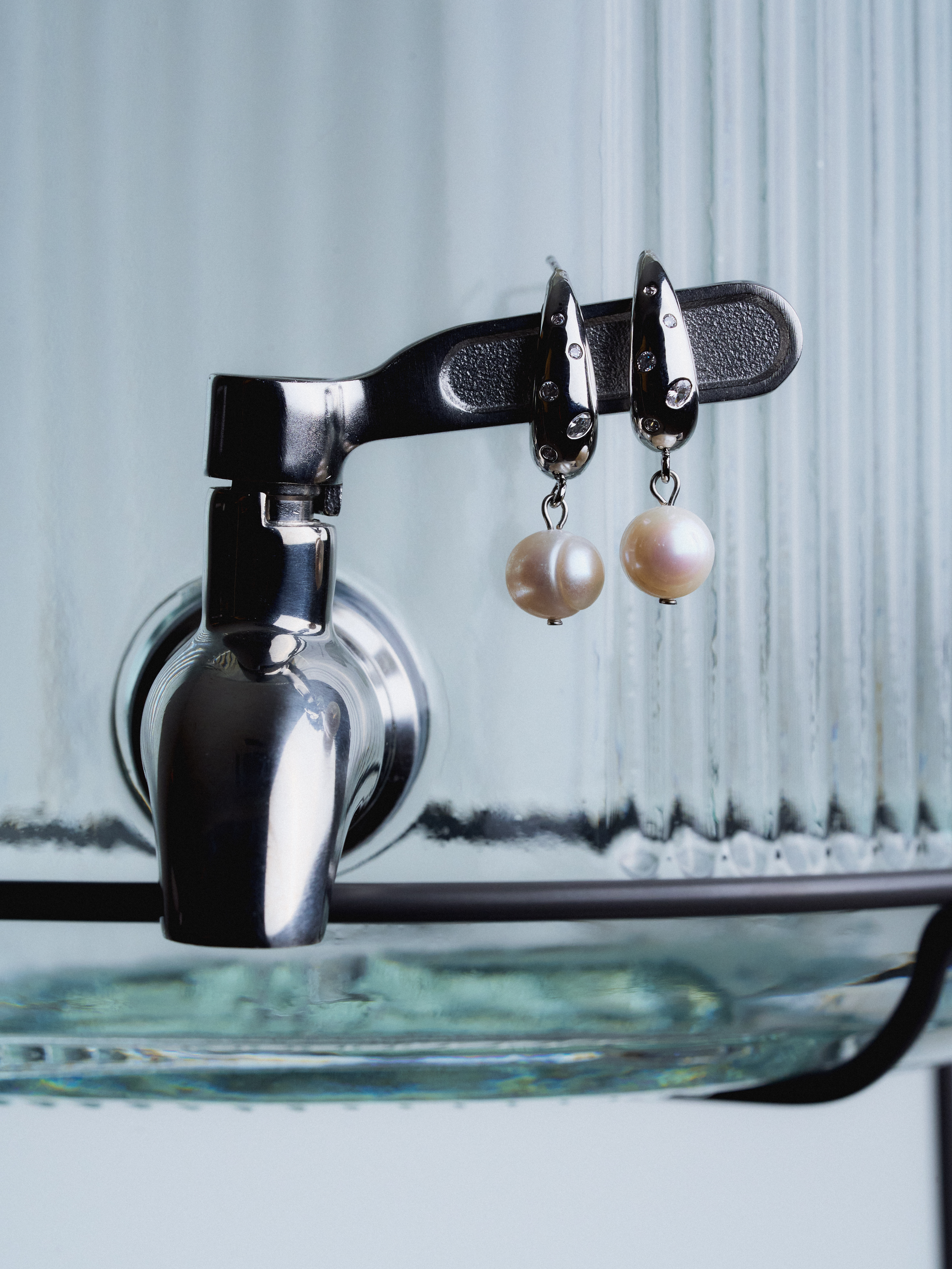 Shade of White Earring