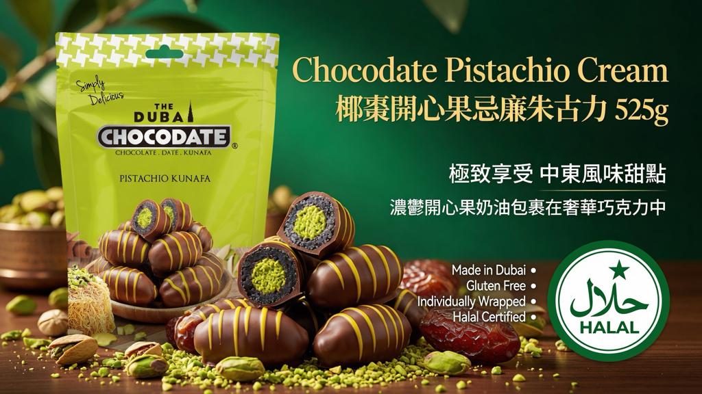 澳洲Costco Chocodate Pistachio Cream 椰棗開心果忌廉朱古力 525g