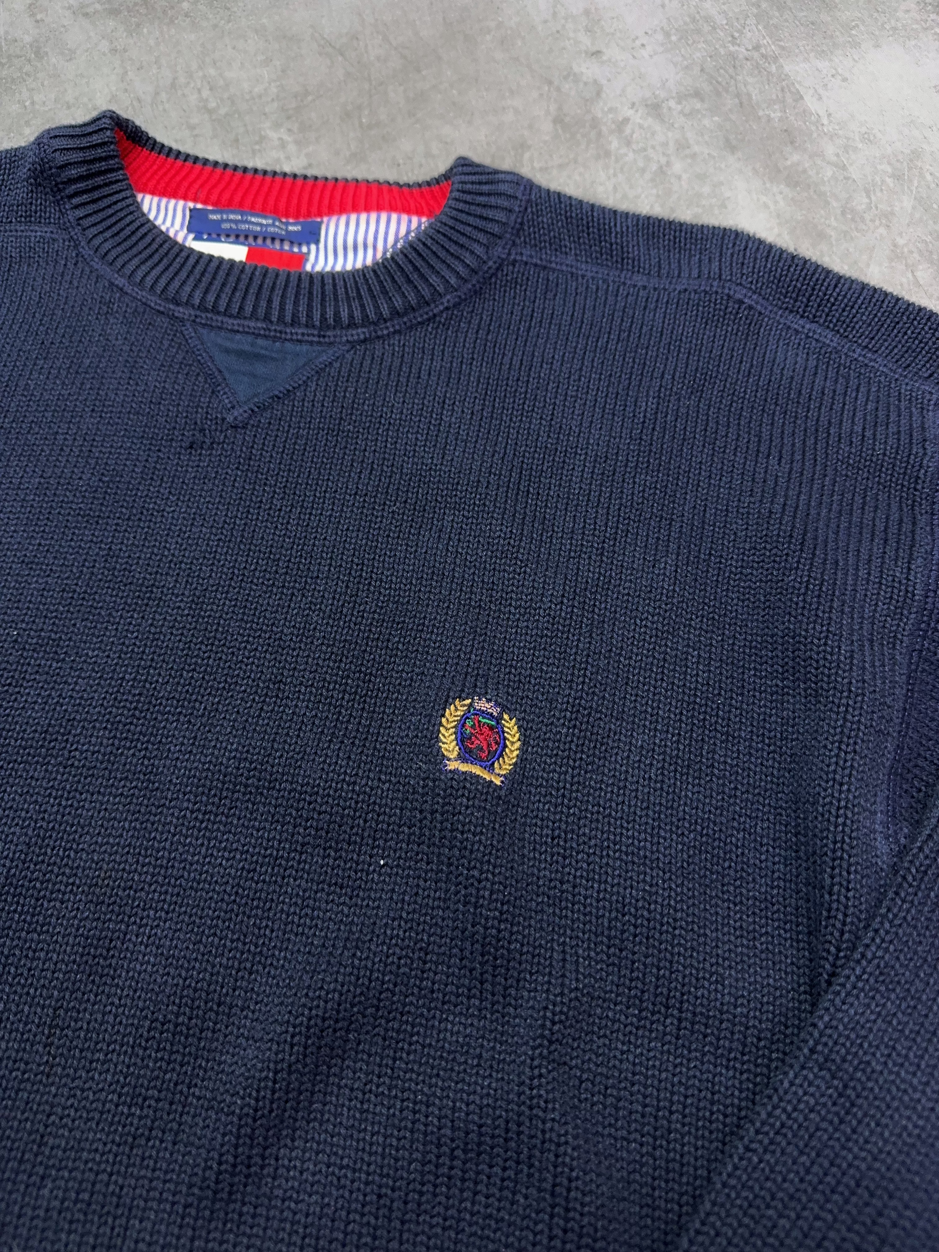 Navy Tommy Sweater - L