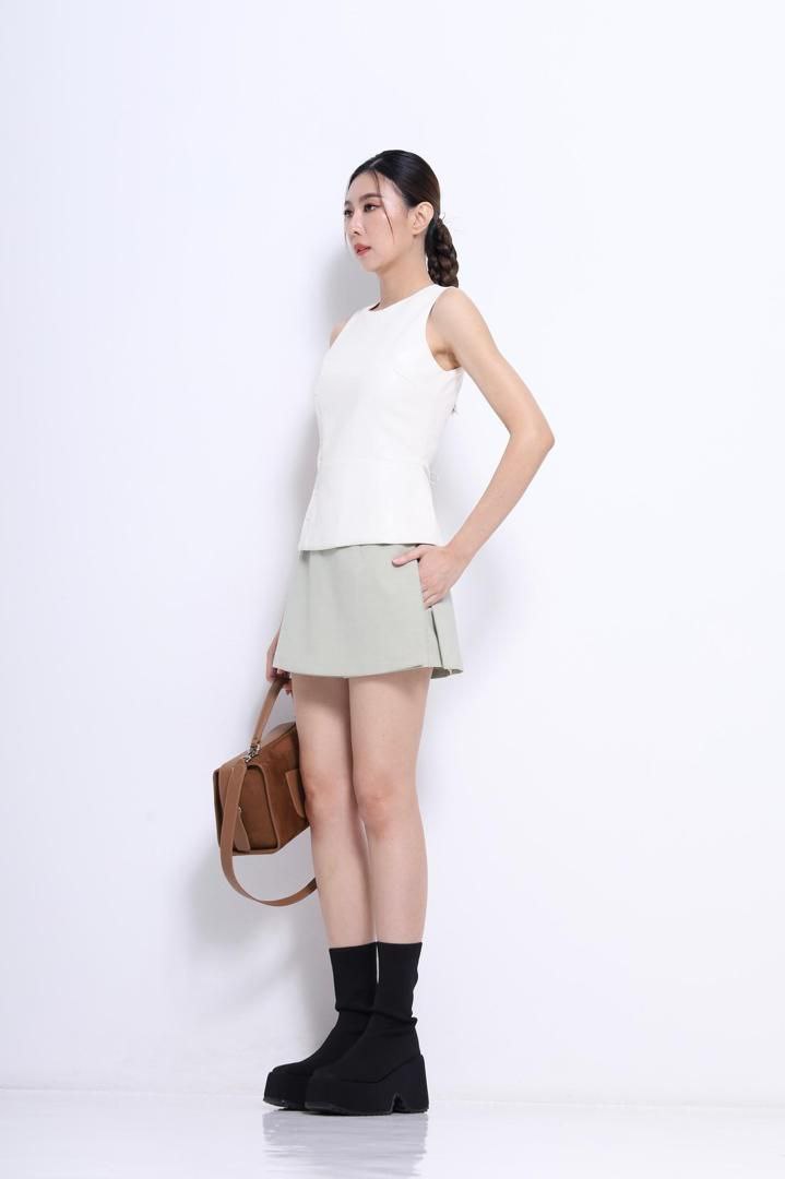 两侧拉链百塔裤裙 1391