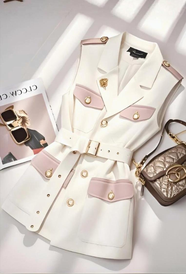 Blush Utility Chic Vest