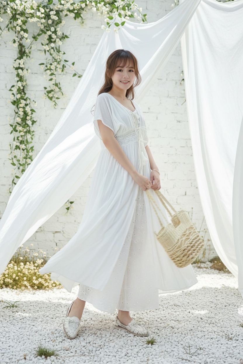 2012 Powder White See-Thro Lace Jacket 50" 