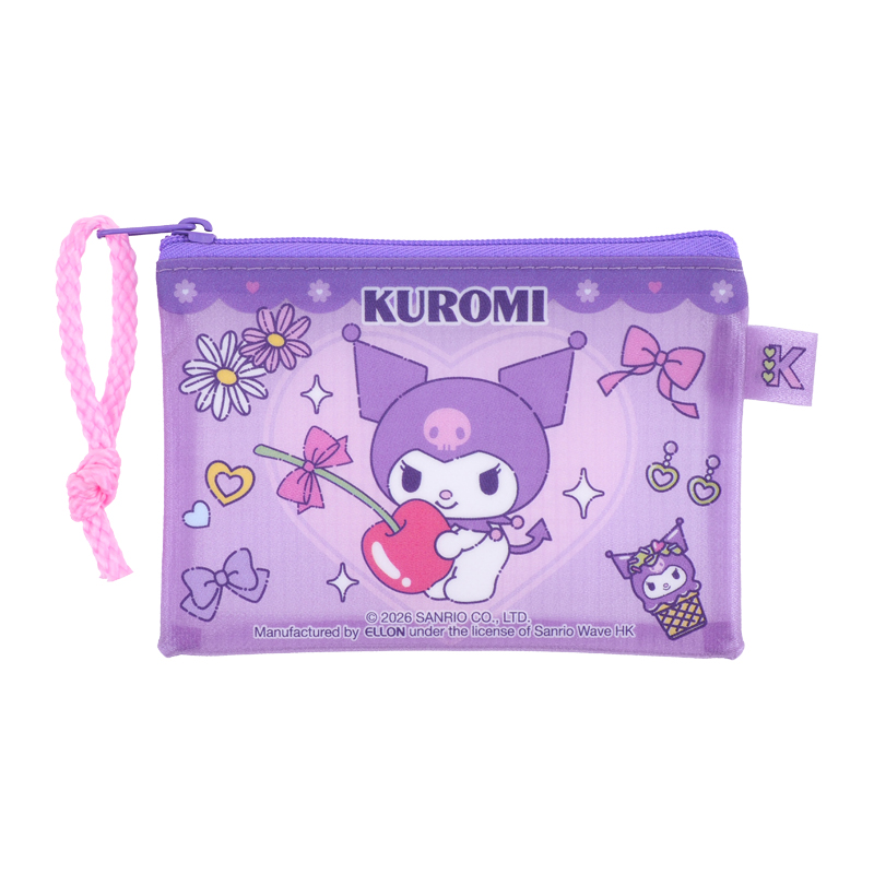 Kuromi PVC Mesh Bag (Mini Size - Glitter) 閃紗網底文件袋 (迷你)