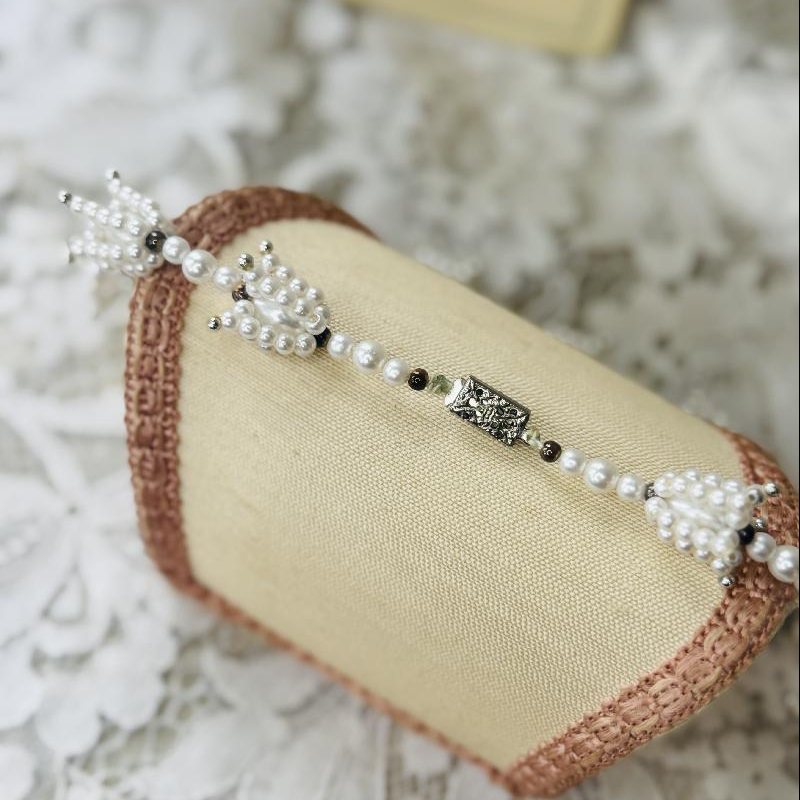 Rare! Vintage Faux Pearl Lily of the Valley Necklace(MT2470)