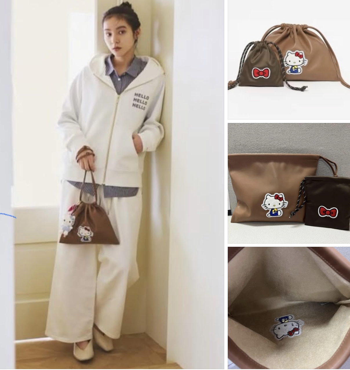 🎌日本直送🎌 Hello Kitty 限定款 束口袋可上肩側孭