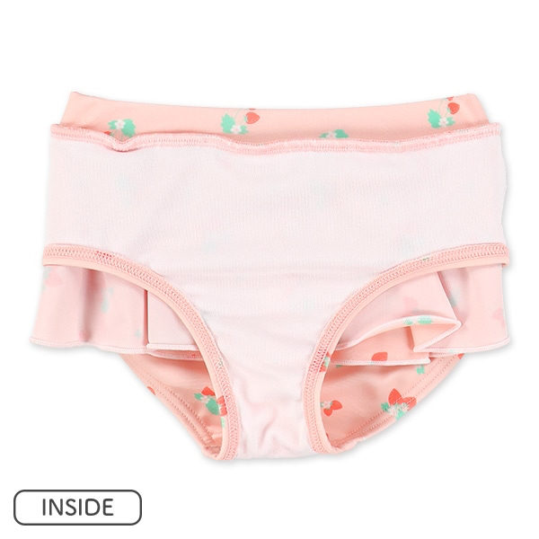 🇯🇵預訂 日本直送🇯🇵草莓滿印荷葉邊吊帶分體泳衣