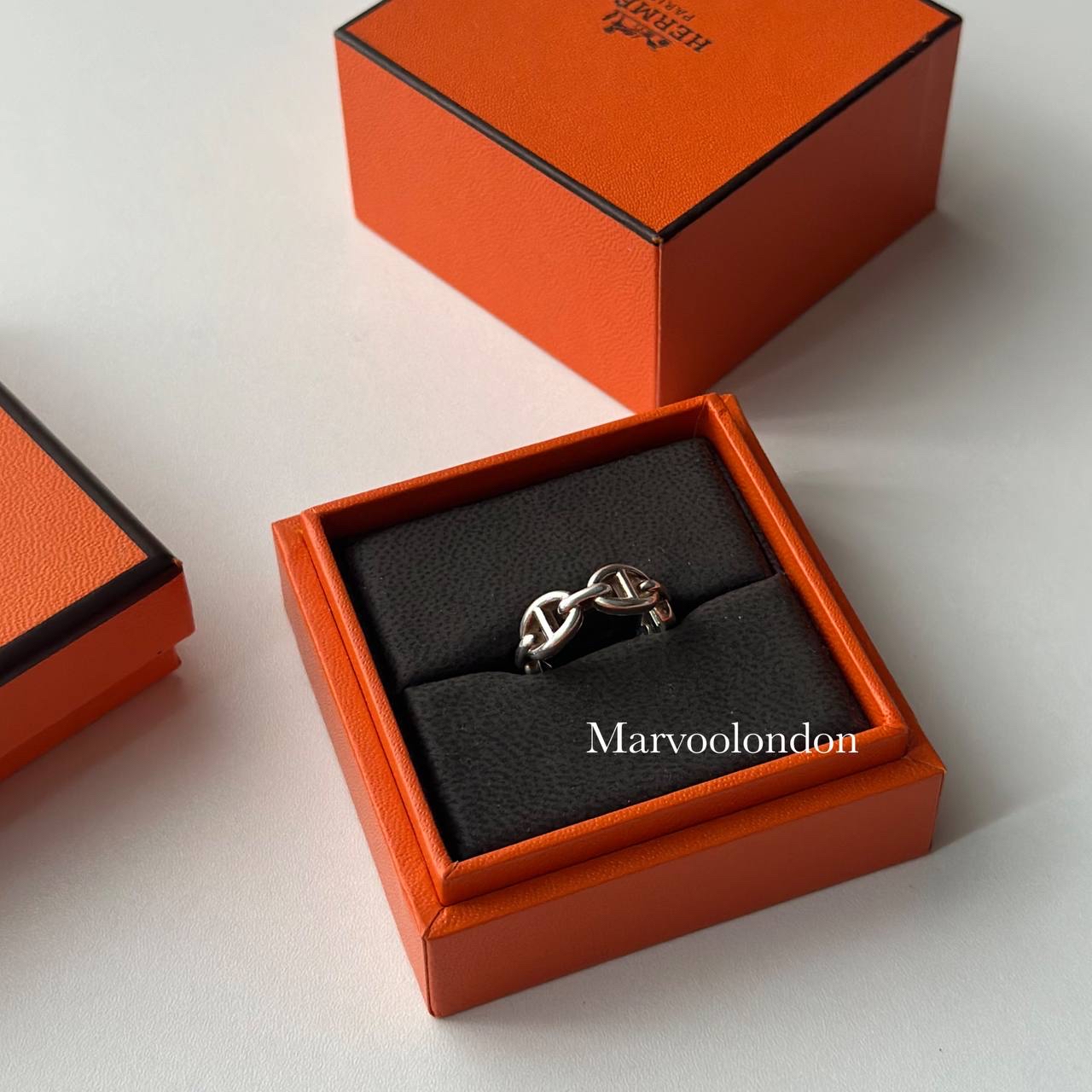 Size 52/53 Hermes ✨925 純銀 豬鼻戒指 