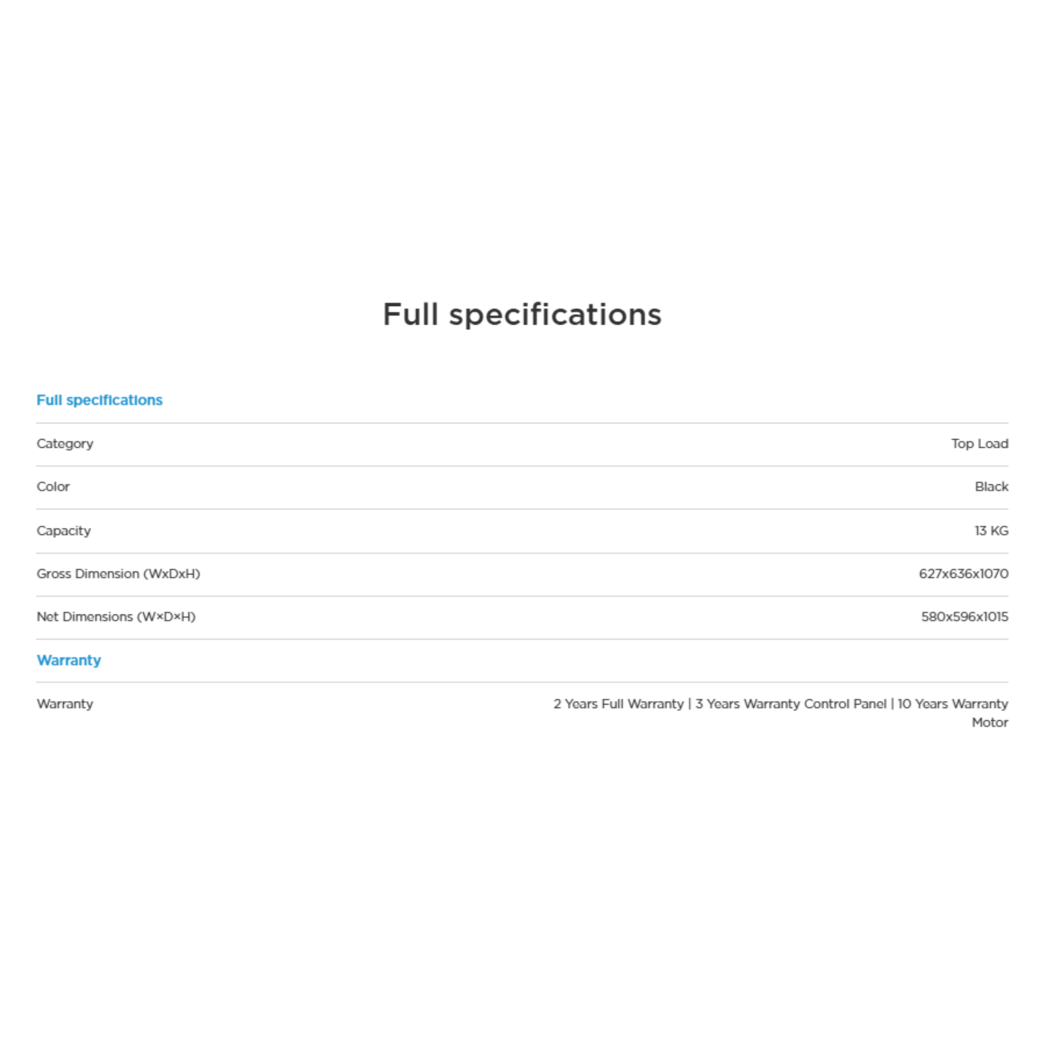 Midea 13kg Lunar Series Top Load Washing Machine with Inverter Quattro (MA512W130DT)