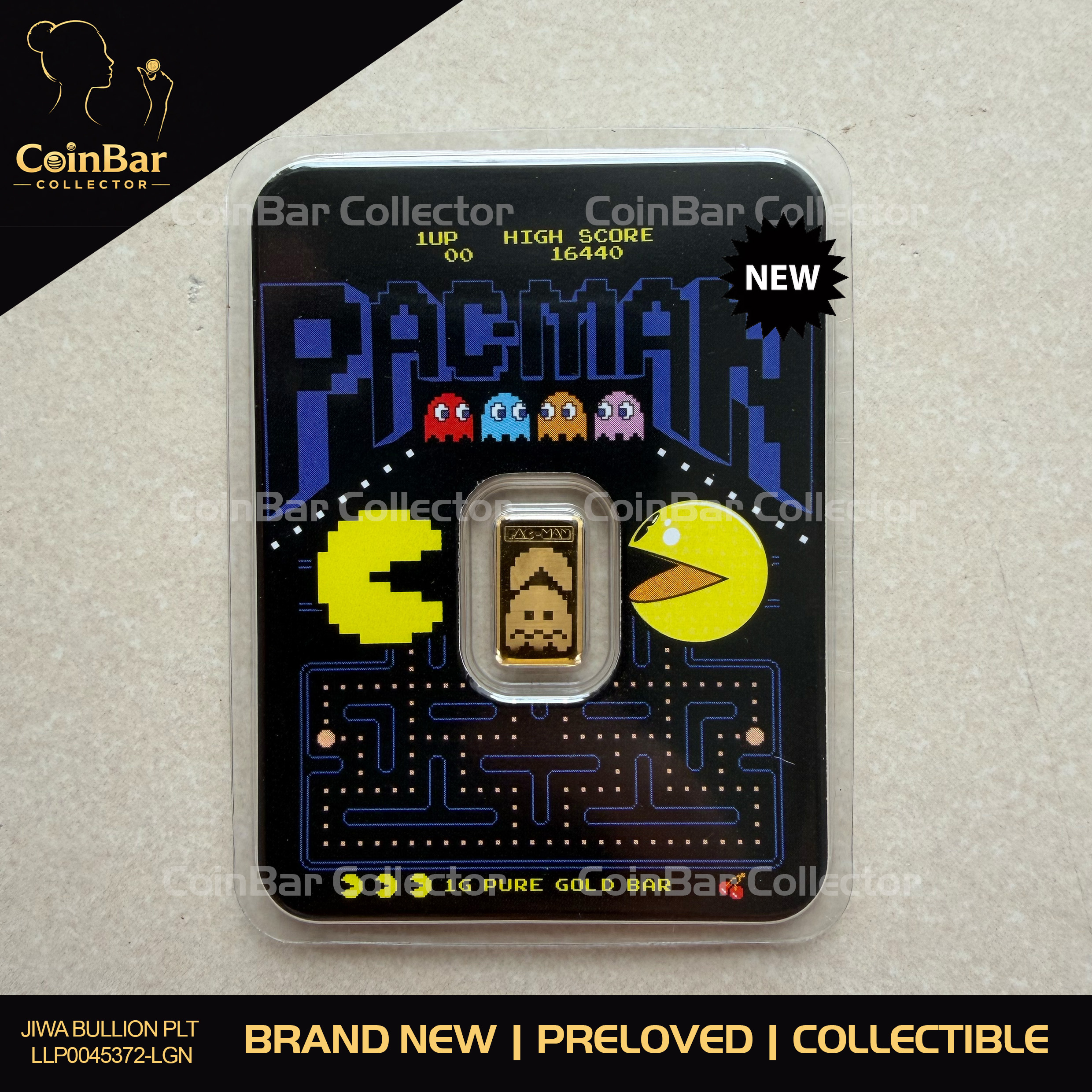 PAMP Pac-Man 1g 🇨🇭Swiss Fine Gold Bar Emas 999.9 (PACMAN)