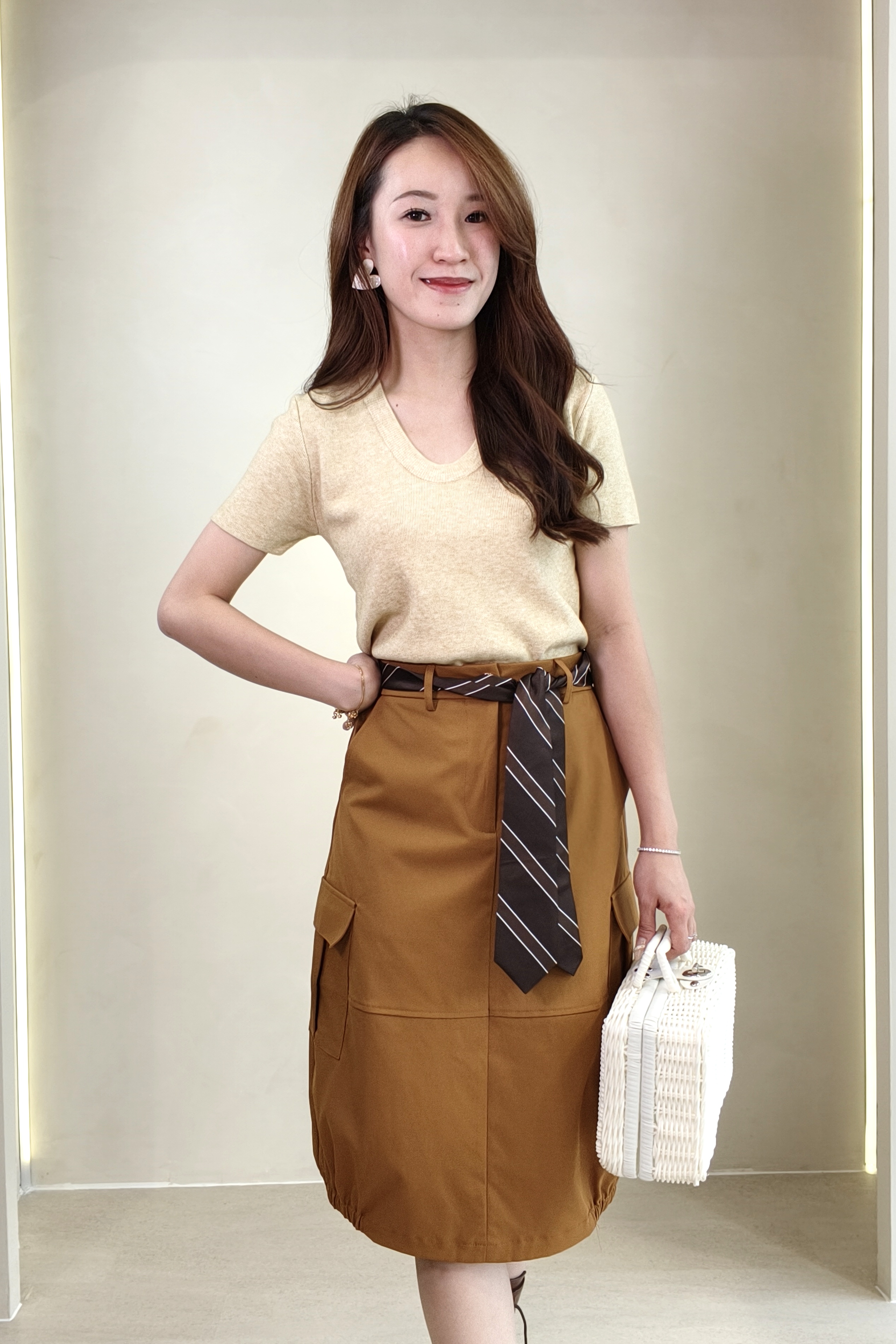 30730 Golden Sand Melange Knit Top