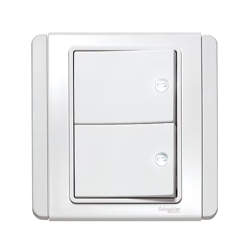 施耐德 NEO 凝白 2位雙控 帶指示燈 開關掣