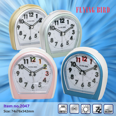 飛鳥重鬧有燈座檯鬧鐘2047