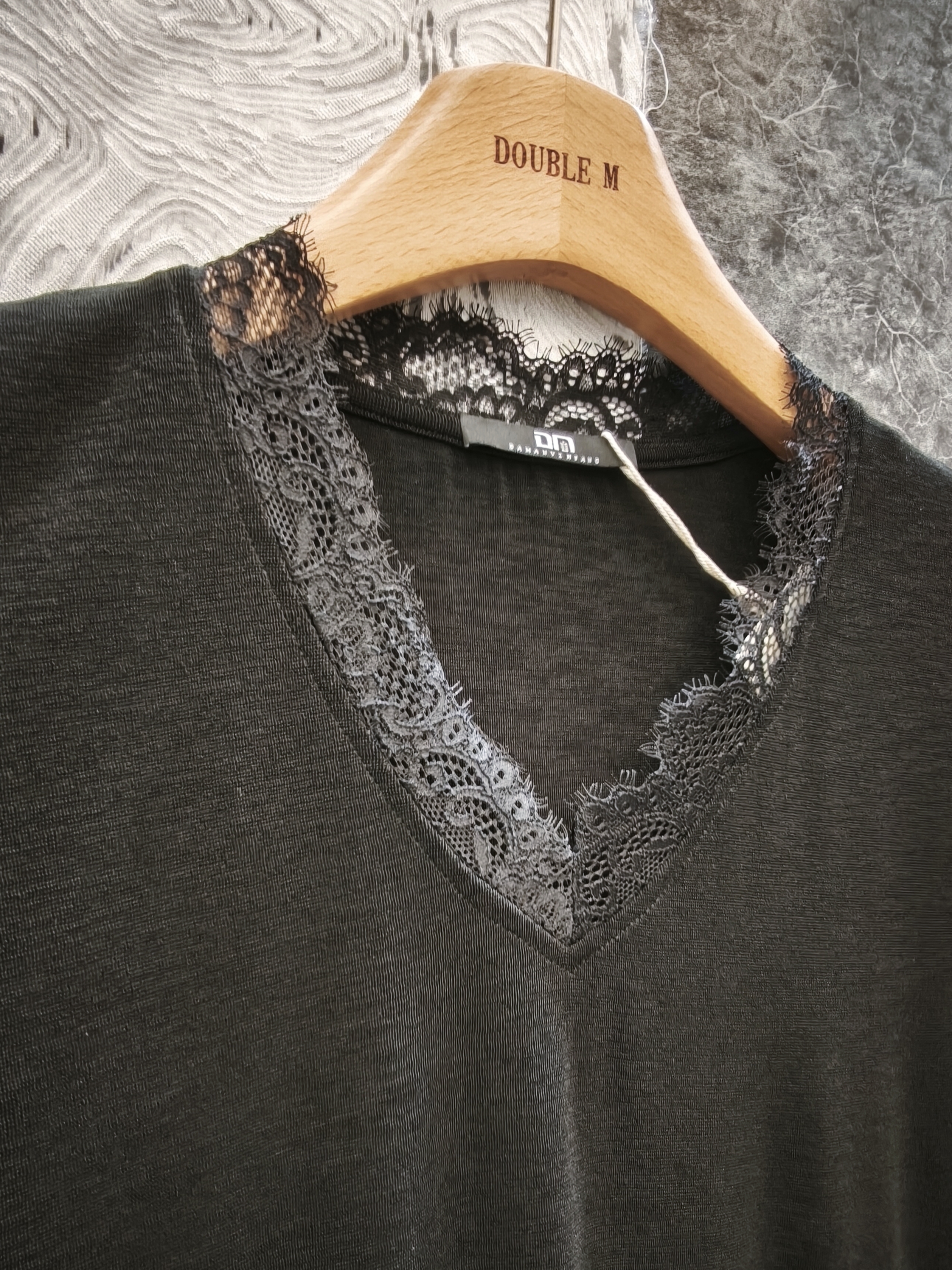 醋酸面料蕾絲背心