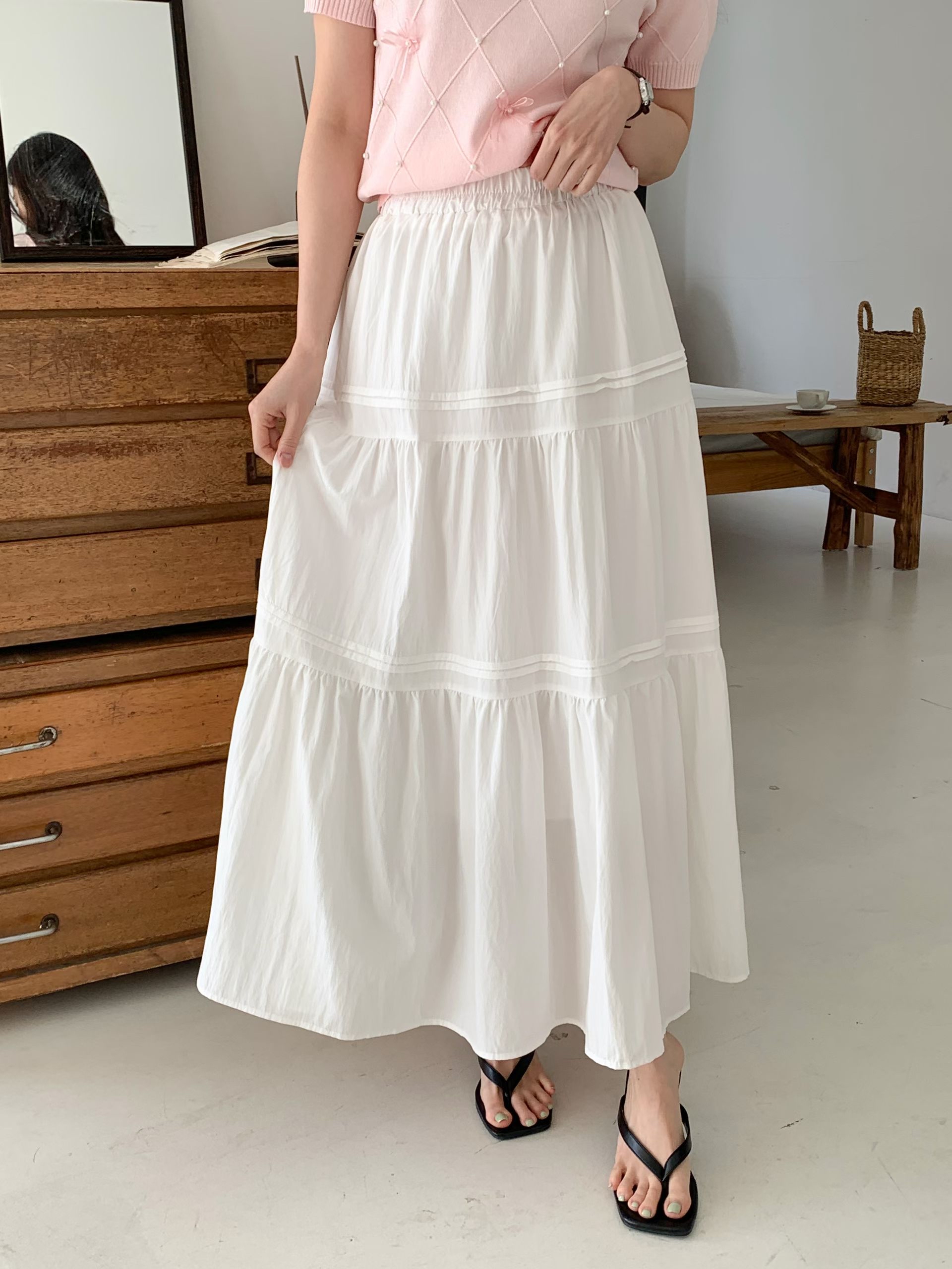 CT5 法式壓邊半截裙