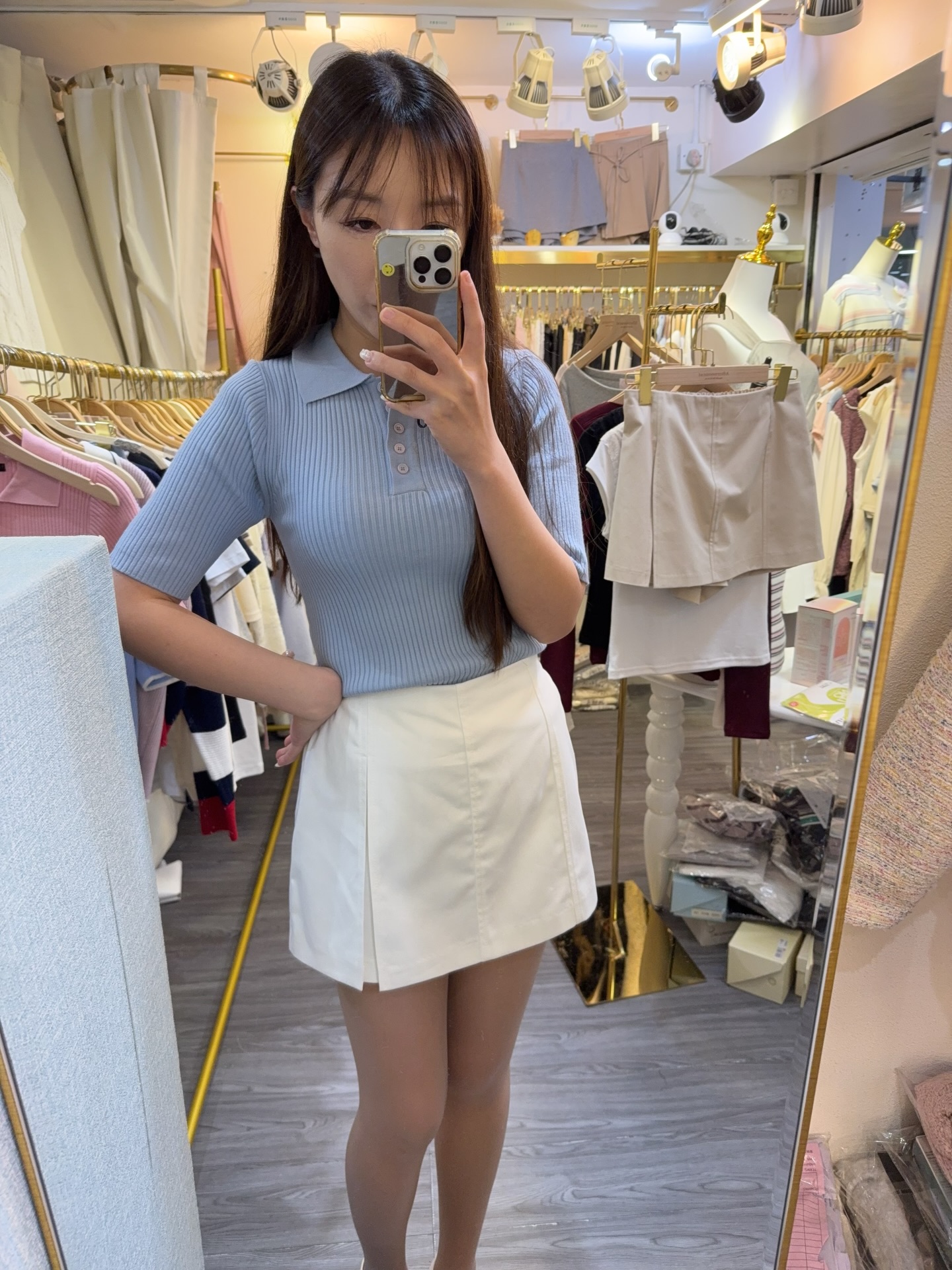 彈性直紋上衣🩷有領🌸肉肉囡或瘦小女生都非常之適合