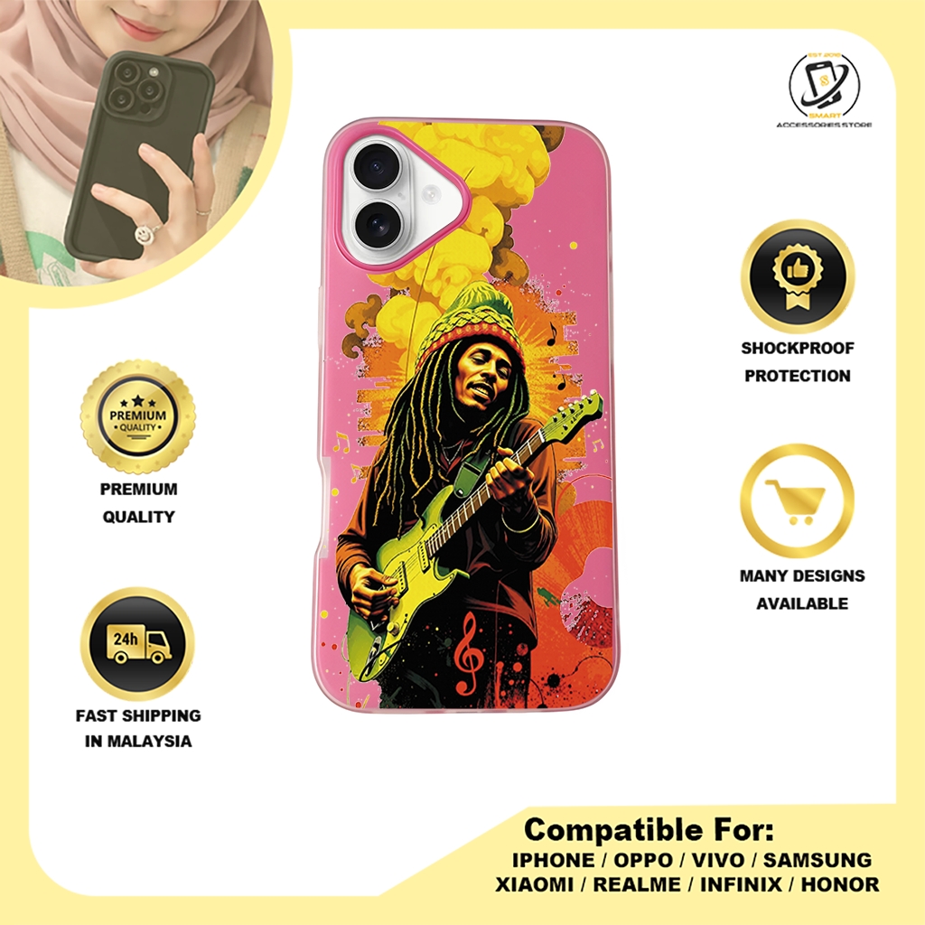 JELLY CASE PHONE FOR IPHONE - DESIGN BOBMARLEY
